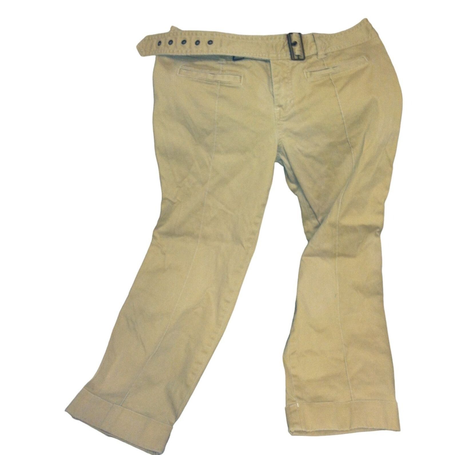Hollister Hollister Co. Size 9 Belted Khaki Pants w/ Pockets Size 32" / US 10 / IT 46 - 1 Thumbnail