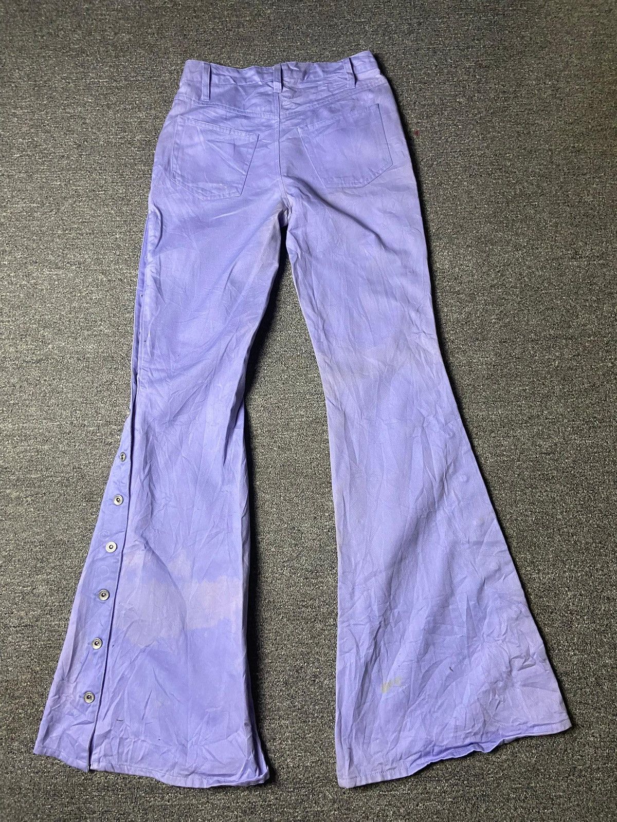 Japanese Brand F.T.S Co Brand Flared Pants with Sides Snap Buttons (154) Size 27" / US 4 / IT 40 - 4 Thumbnail