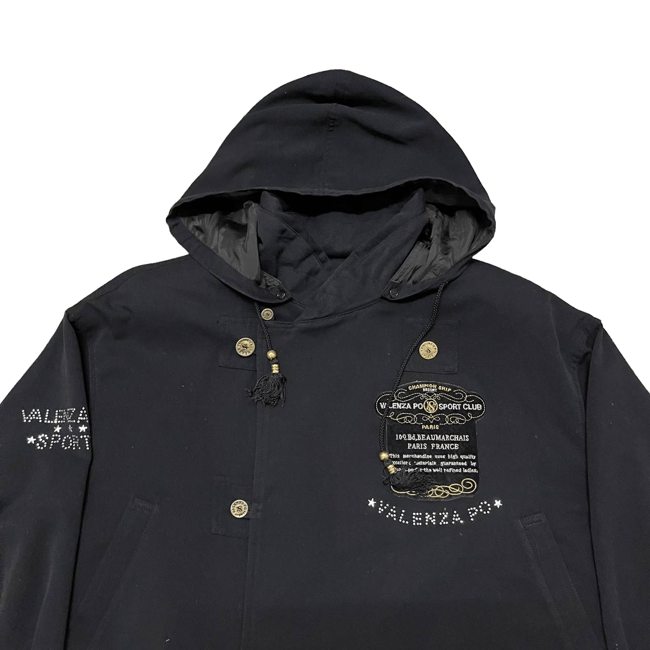 Japanese Brand Vintage Valenza Po Paris Bomber Style Jacket Hoodie Size US L / EU 52-54 / 3 - 2 Thumbnail