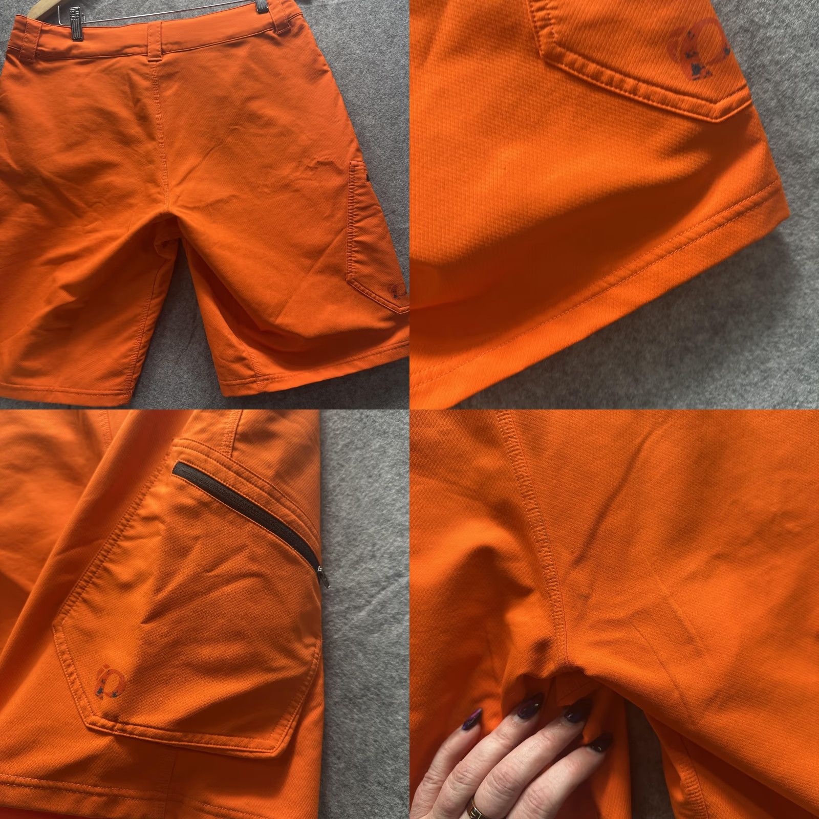 PEARL iZUMi Pearl Izumi Shorts Mens L Orange Biker Cycling Quick Dry Zip Pocket Trail Size US 33 - 9 Thumbnail