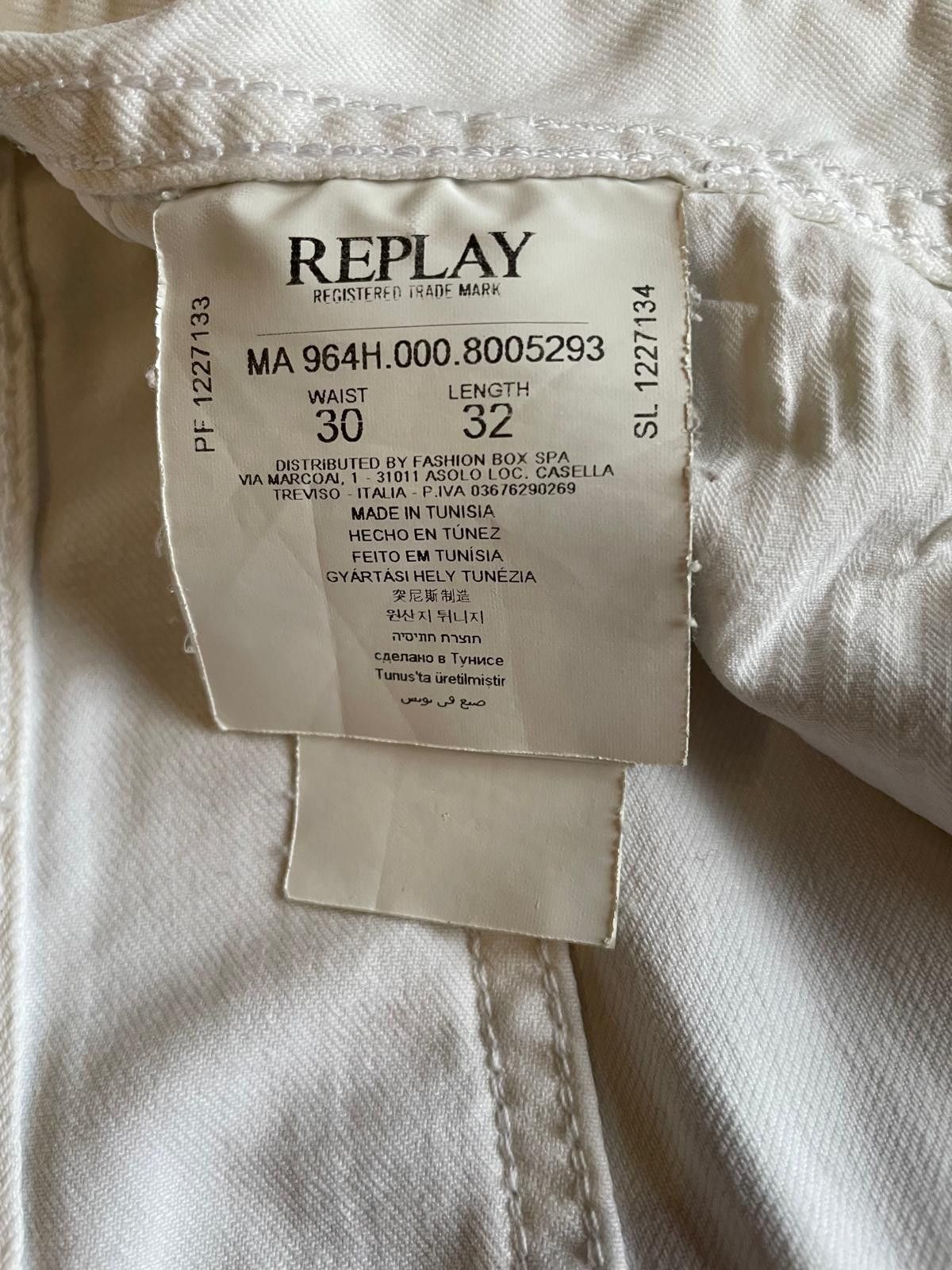 Replay Replay - Custom Style Graphic & Camo Patch Jeans (White) Size US 30 / EU 46 - 3 Thumbnail