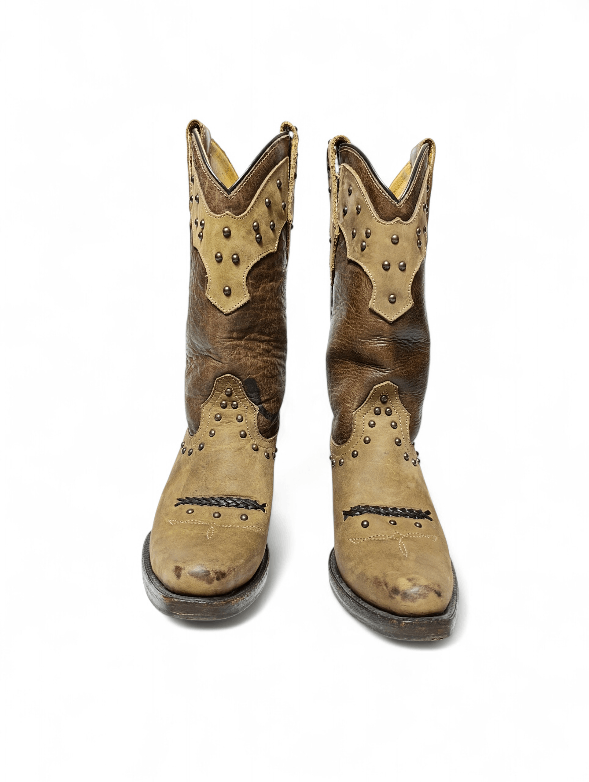 Stars & Stripes Vintage Leather Western Boots Size US 8 / IT 38 - 3 Thumbnail