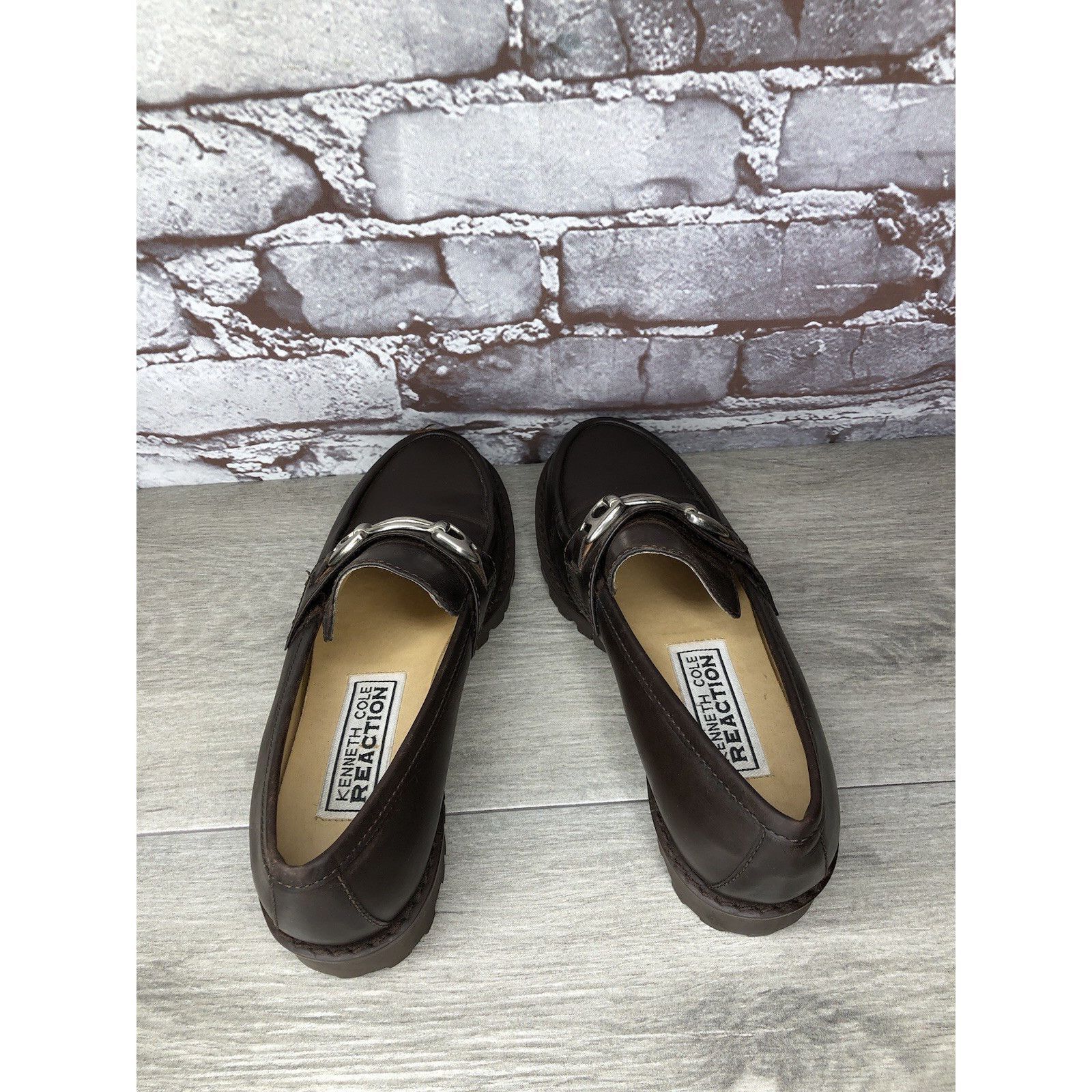 Kenneth Cole Kenneth Cole VTG Horsebit Brown Leather Lug Sole Loafers Dre Size US 6.5 / IT 36.5 - 5 Thumbnail