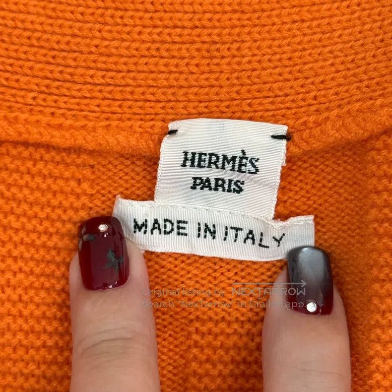 Hermes Hermes Orange full H wool cardigan Size XS / US 0-2 / IT 36-38 - 5 Thumbnail