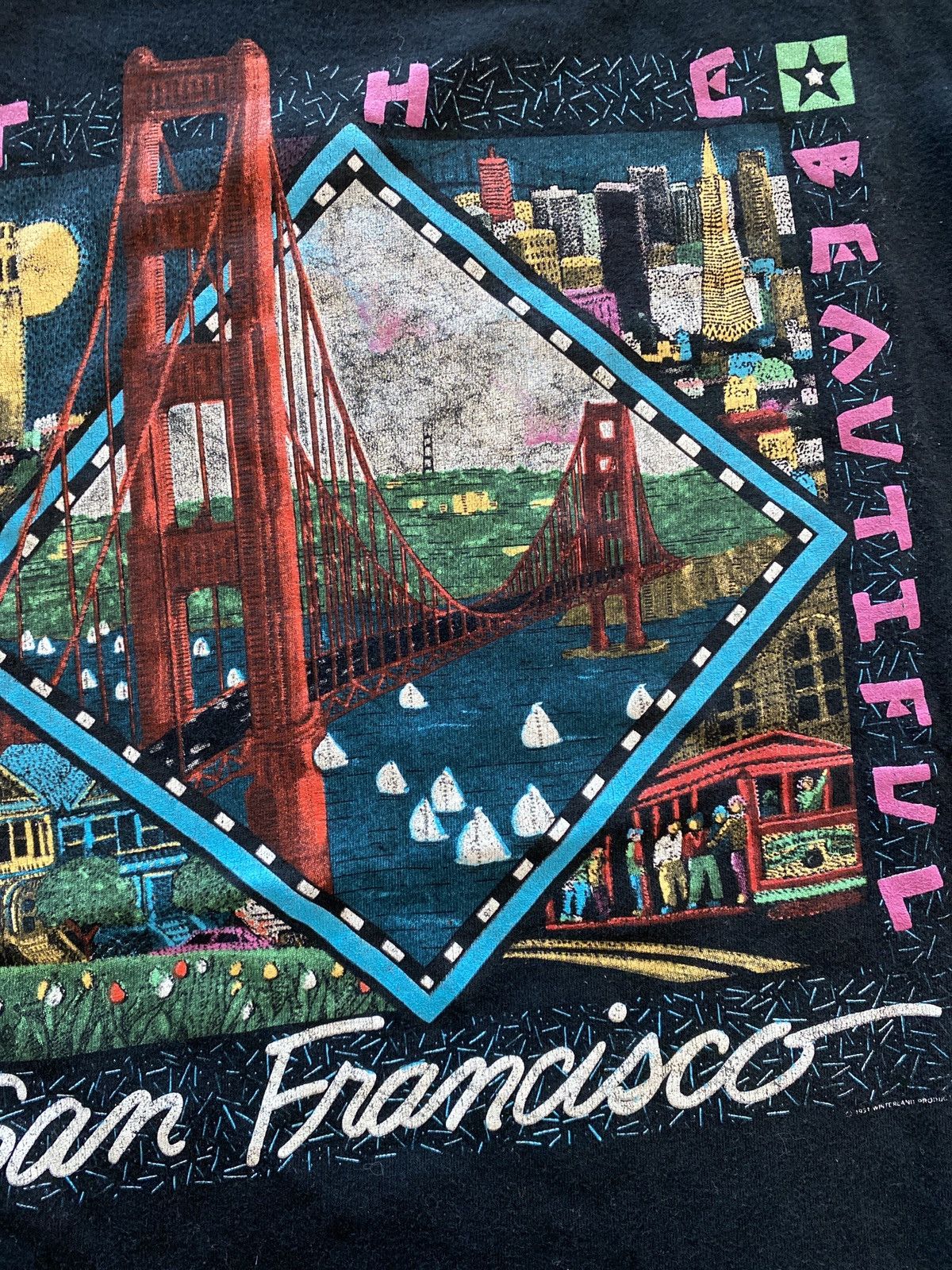 Hanes × Vintage 80s San Fransisco bay bridge art shirt sz L Size US L / EU 52-54 / 3 - 4 Thumbnail