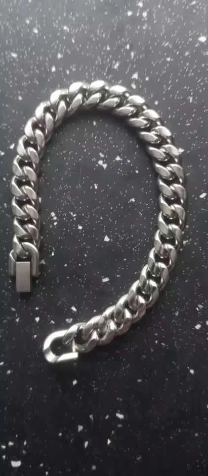 Jewelry 10 mm + 22 cm Cuban Chain Bracelets Size ONE SIZE - 4 Thumbnail
