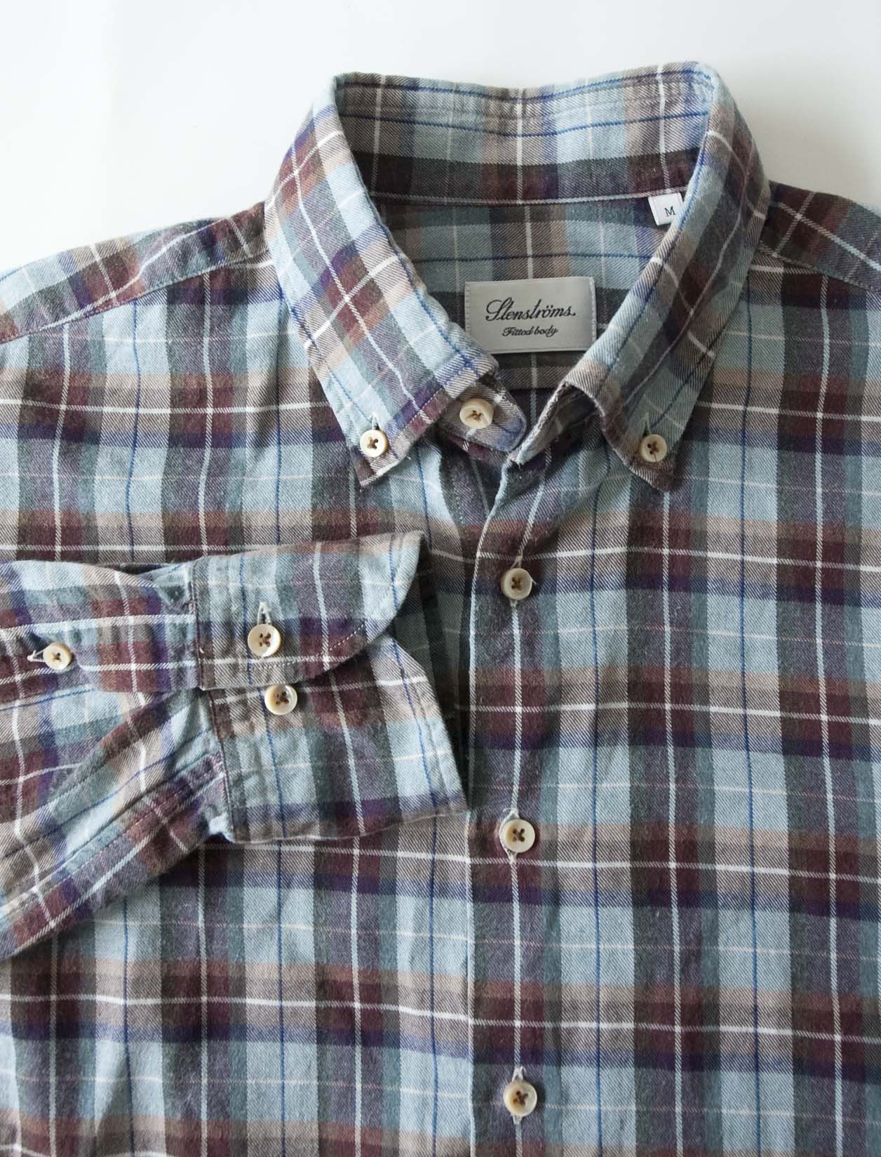 Other Stenstroms Shirt Fitted Body Size M Flannel Blue Plaid Size US M / EU 48-50 / 2 - 3 Thumbnail