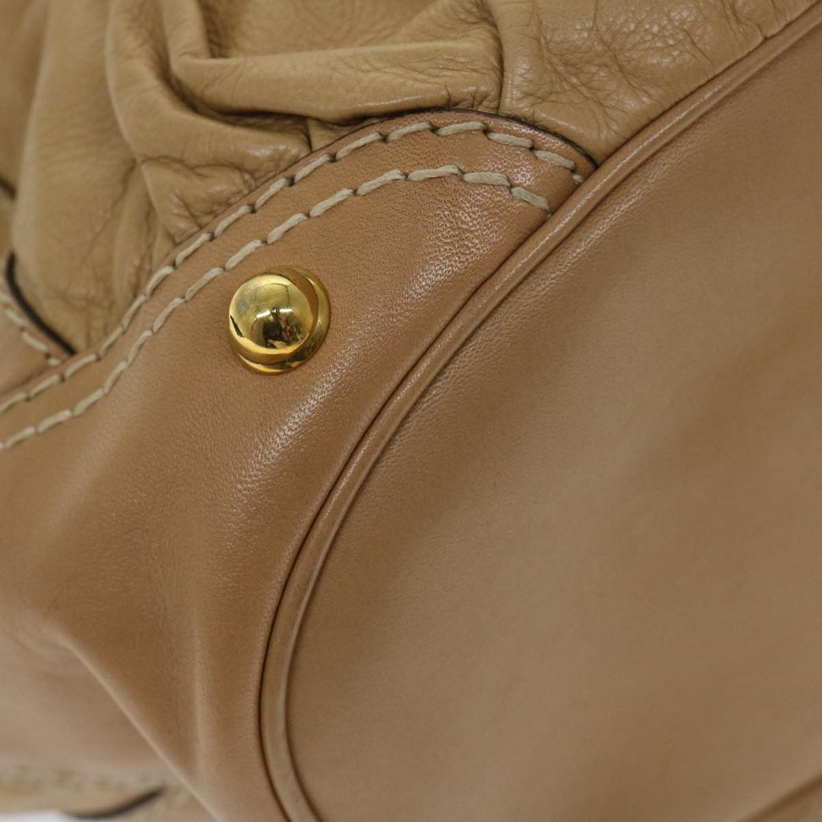 Gucci GUCCI Horsebit Shoulder Bag Leather Beige Size ONE SIZE - 11 Thumbnail