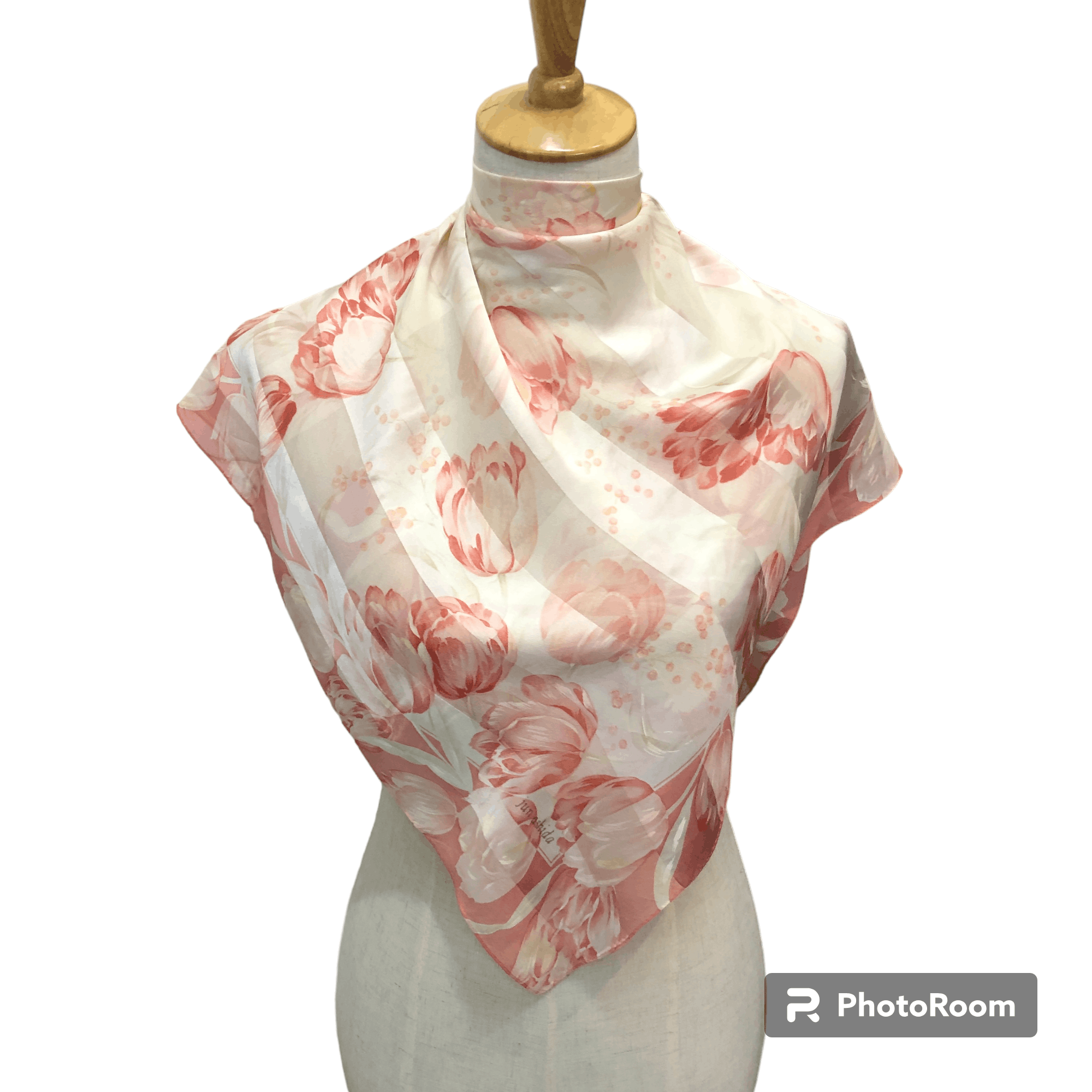 Jun Ashida Floral Silk Scarf M1371