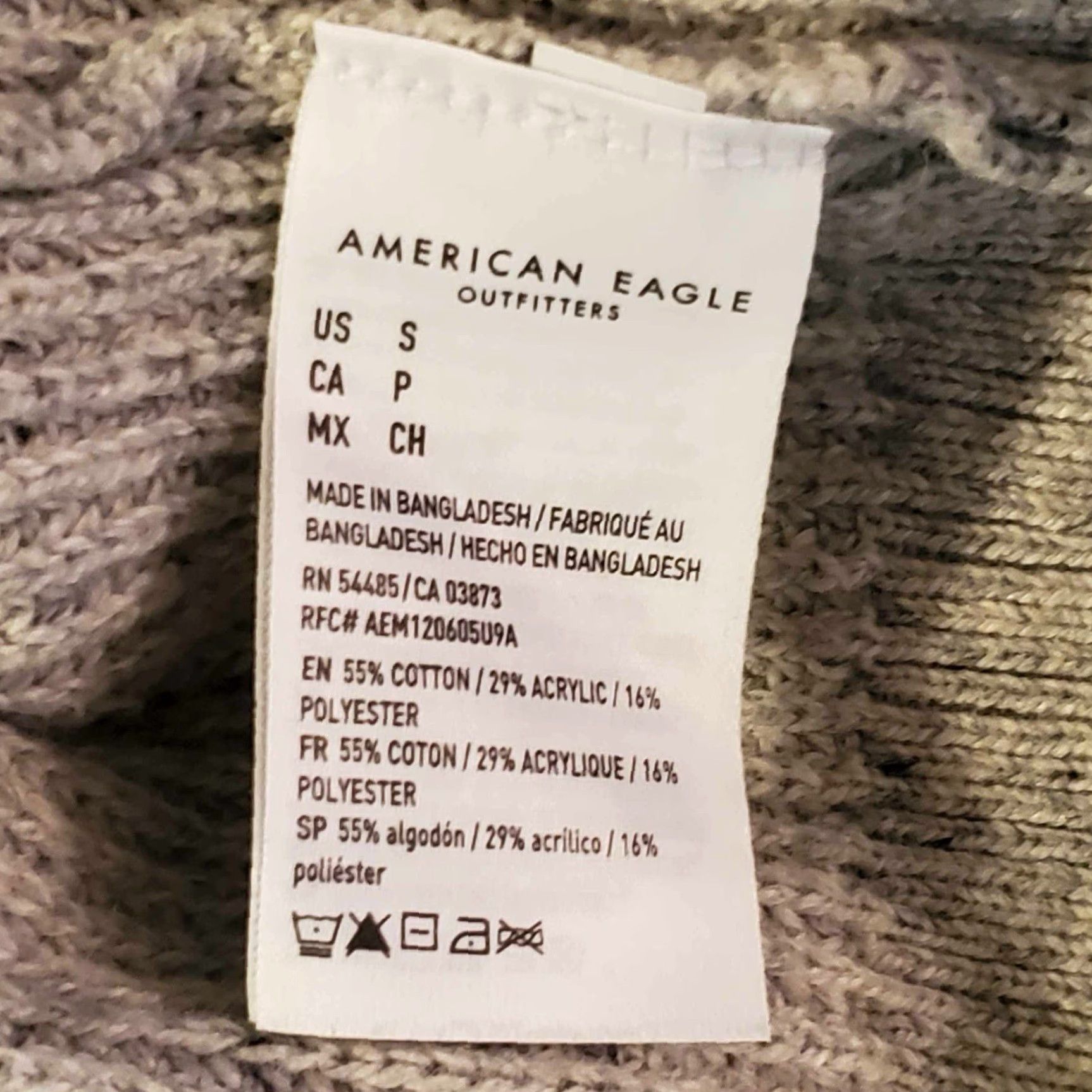 American Eagle Outfitters VINTAGE American Eagle Hoodie Ribbed Knit Grey S Womens Small Pullover Knit Summer 90s? Size S / US 4 / IT 40 - 3 Thumbnail