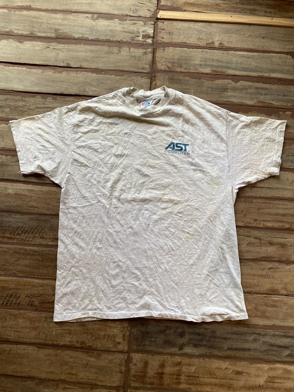 Microsoft × Vintage Vintage 1990s AST Computer T Shirt Size US XL / EU 56 / 4 - 1 Thumbnail