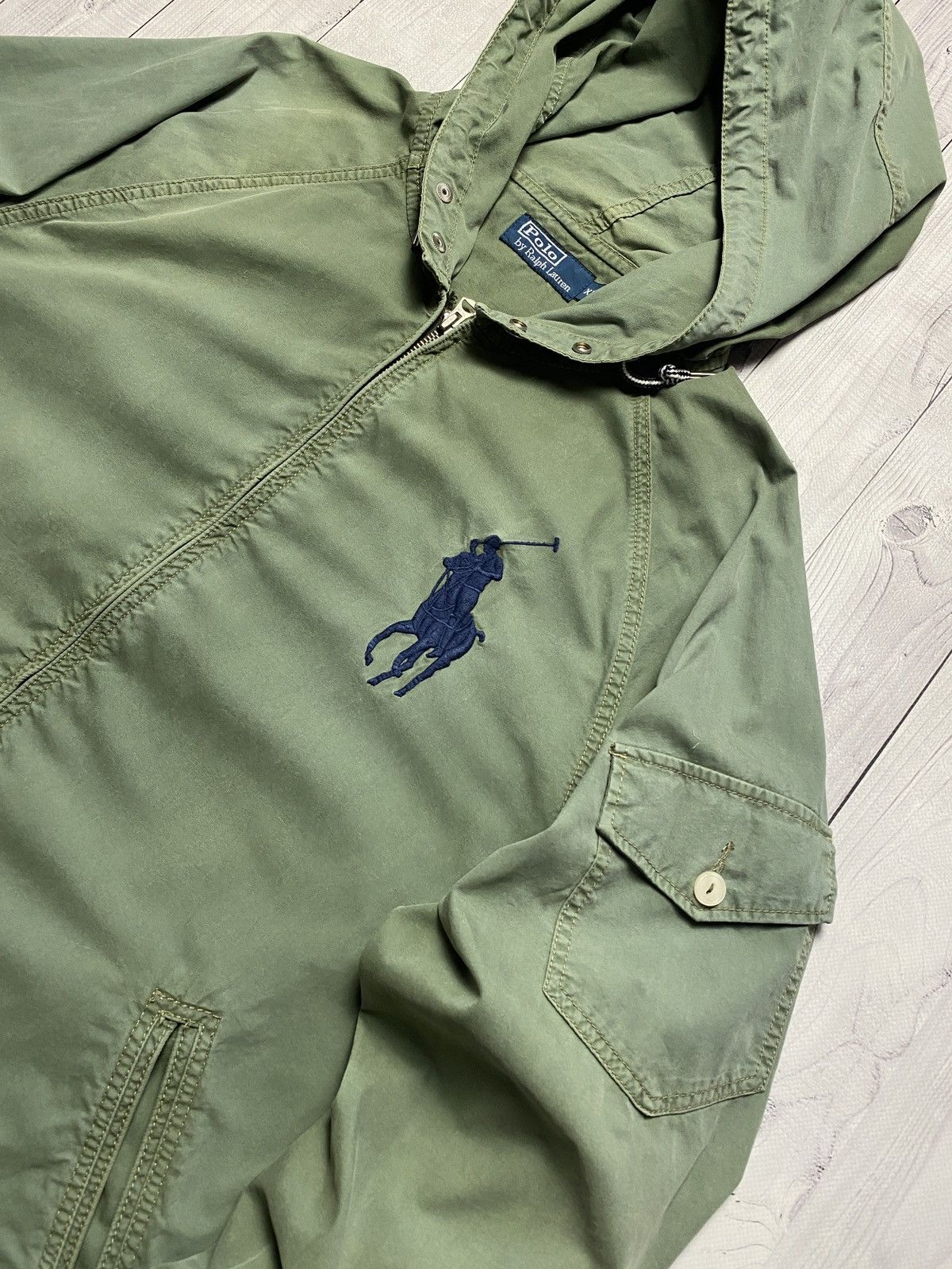 Polo Ralph Lauren Vintage Polo Ralph Lauren Green Cotton jacket denim Size US XL / EU 56 / 4 - 2 Thumbnail