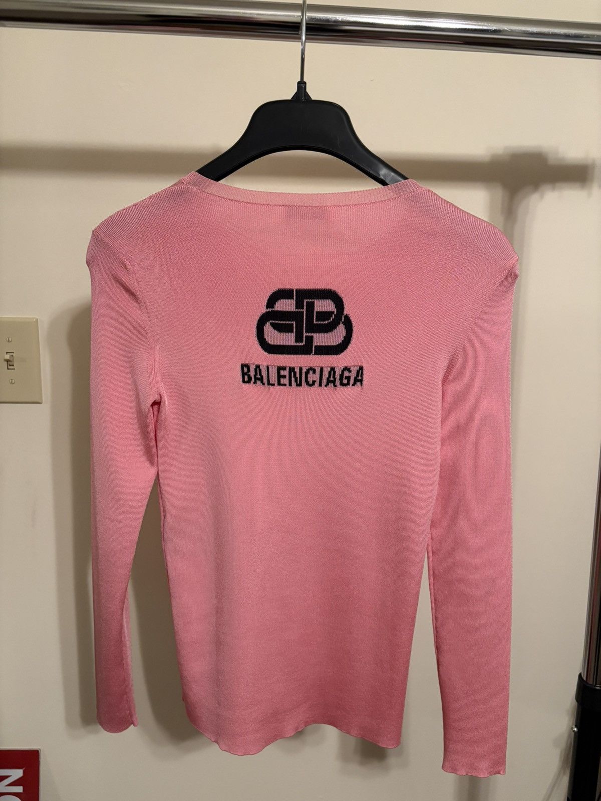Balenciaga Balenciaga Logo Ribbed Sweater Size M / US 6-8 / IT 42-44 - 1 Thumbnail