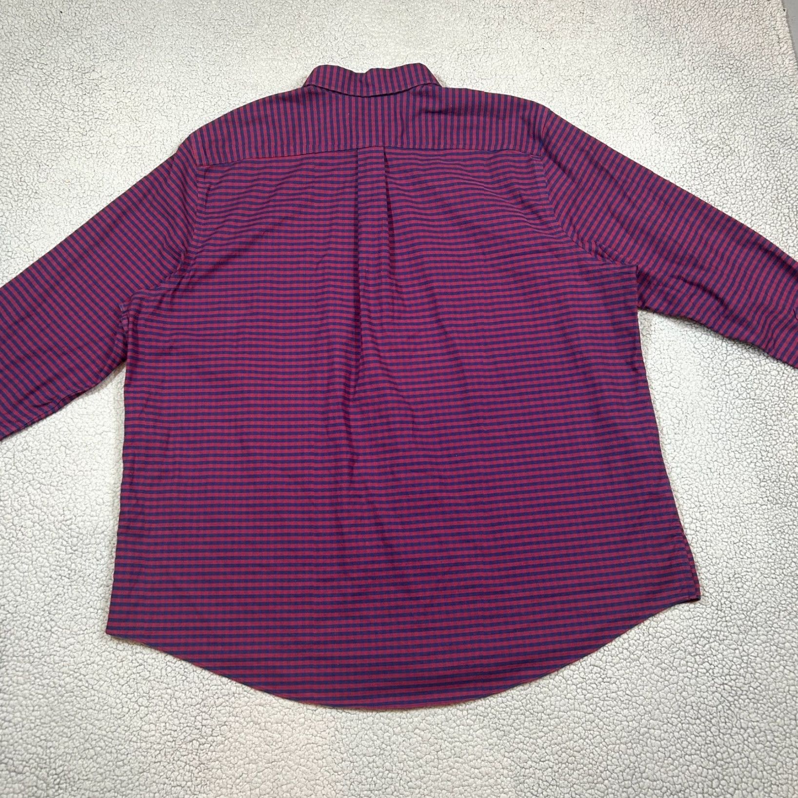 Brooks Brothers Brooks Brothers Men's Shirt Casual Button-Down Red Navy 3XLT Cotton Size US XXL / EU 58 / 5 - 5 Thumbnail