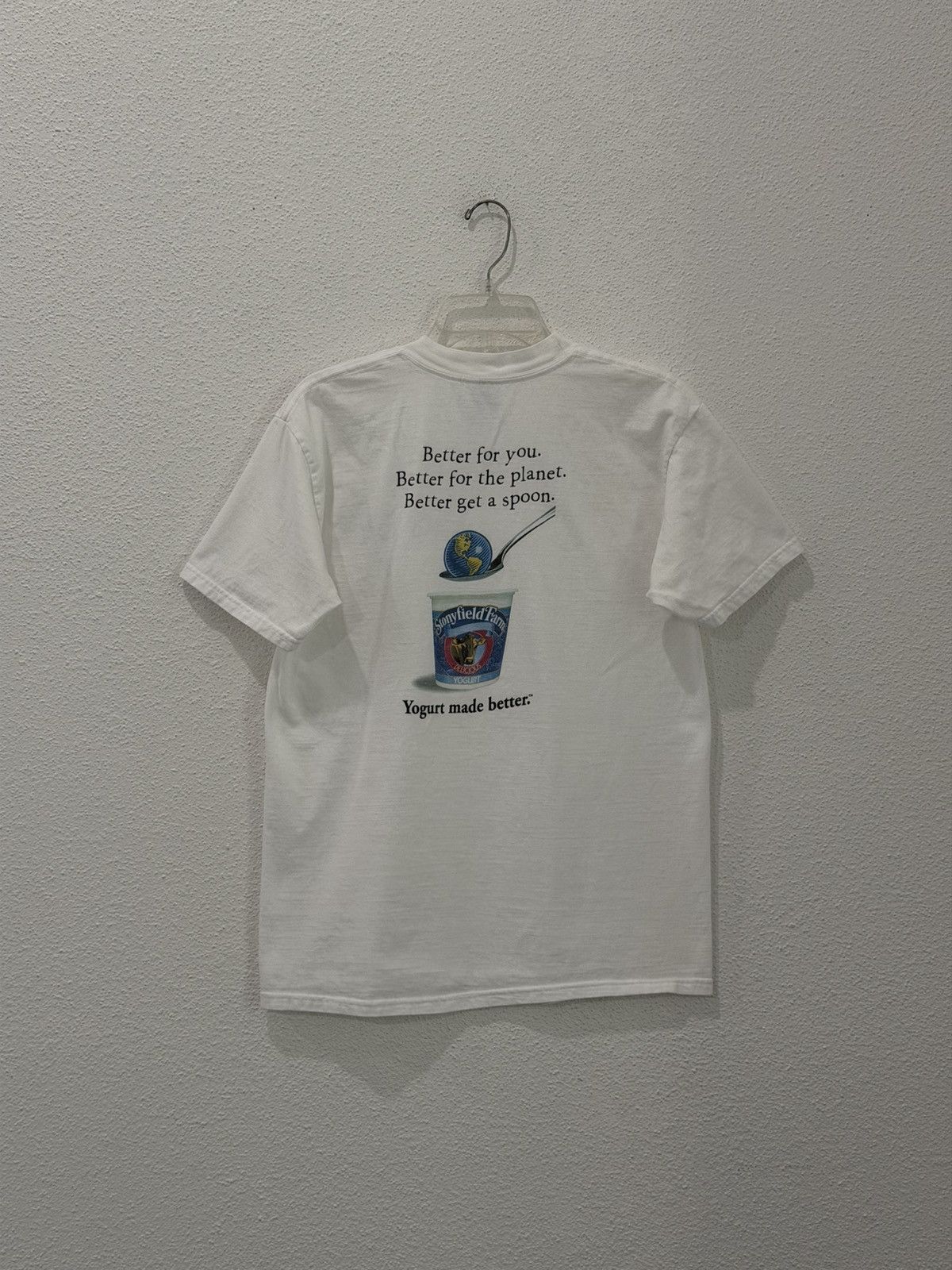 Vintage Vintage 90s Stonyfield Farm For A Healthy Planet Yogurt Tee Size US M / EU 48-50 / 2 - 1 Thumbnail