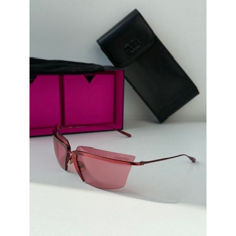 Valentino NEW Valentino V-Lure VLS130B Shield Mask Sunglasses Red Size ONE SIZE - 6 Thumbnail