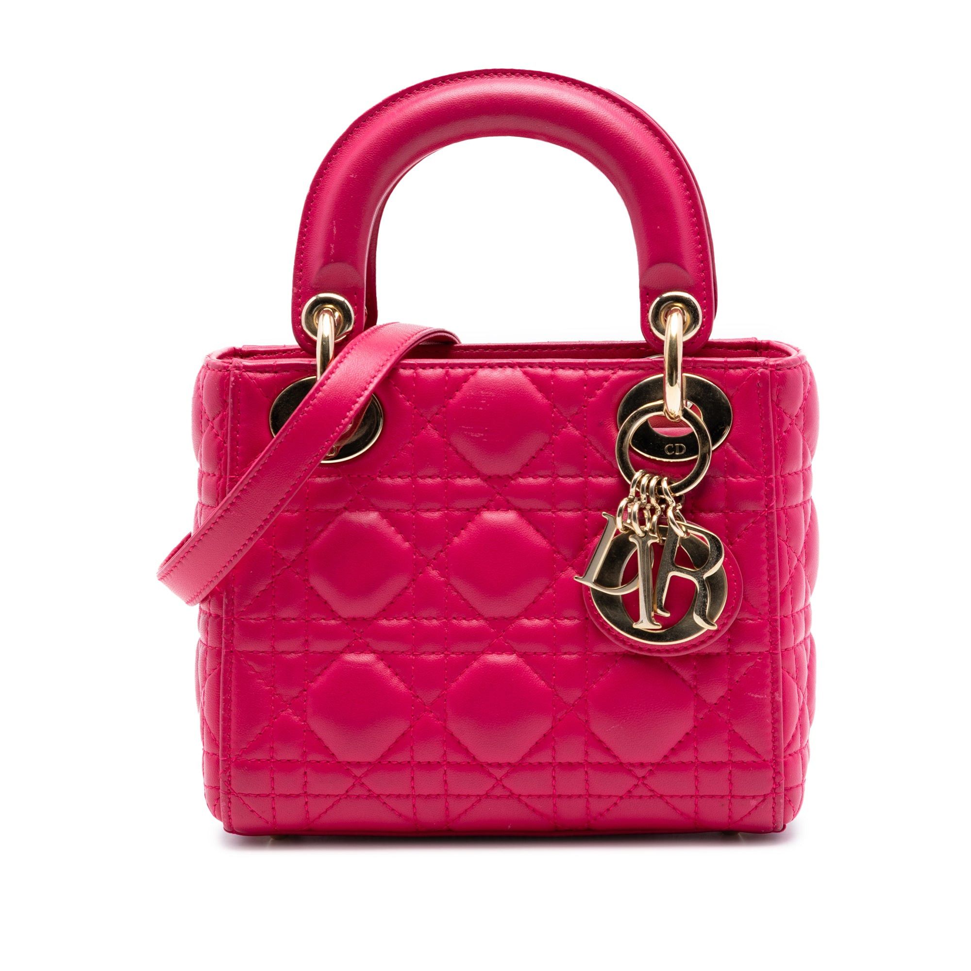 Dior Mini Lambskin Cannage Lady Dior Size ONE SIZE - 1 Thumbnail