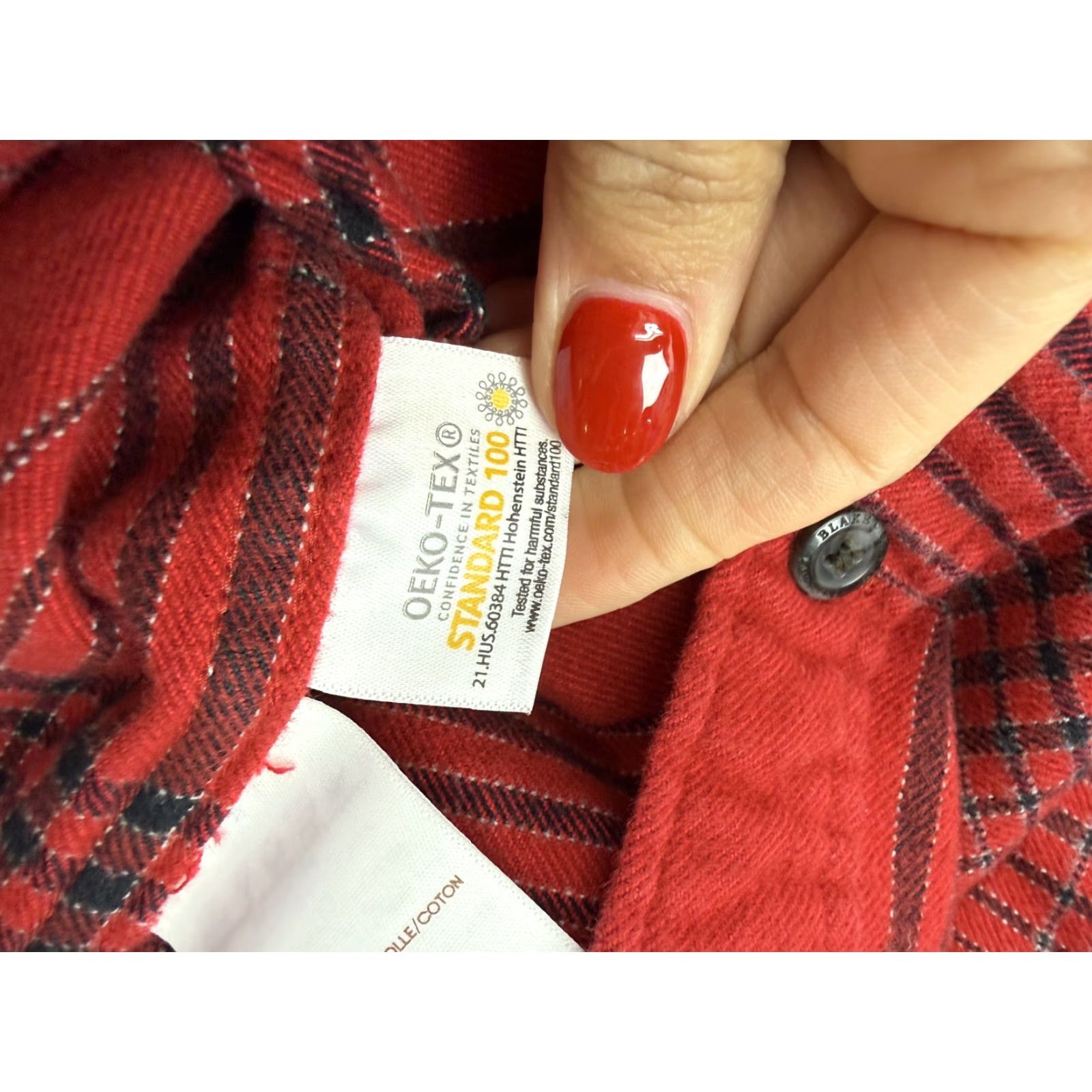 Vintage Blake Shelton x Lands' End Shirt Mens Medium Red Plaid Flannel Button-Up Casual Size US M / EU 48-50 / 2 - 4 Thumbnail