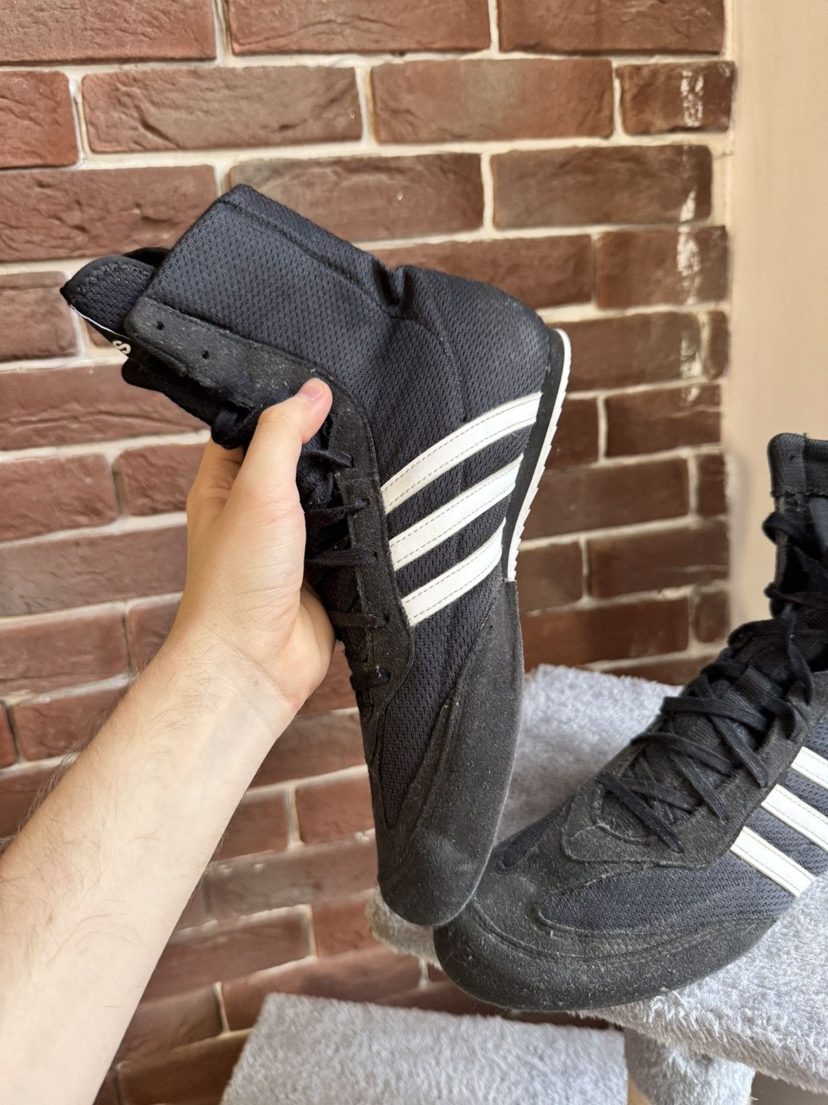 Adidas Sneakers Men Adidas Box Hog Hi-Top Size 7.5US black Boxing Size US 7.5 / EU 40-41 - 7 Thumbnail