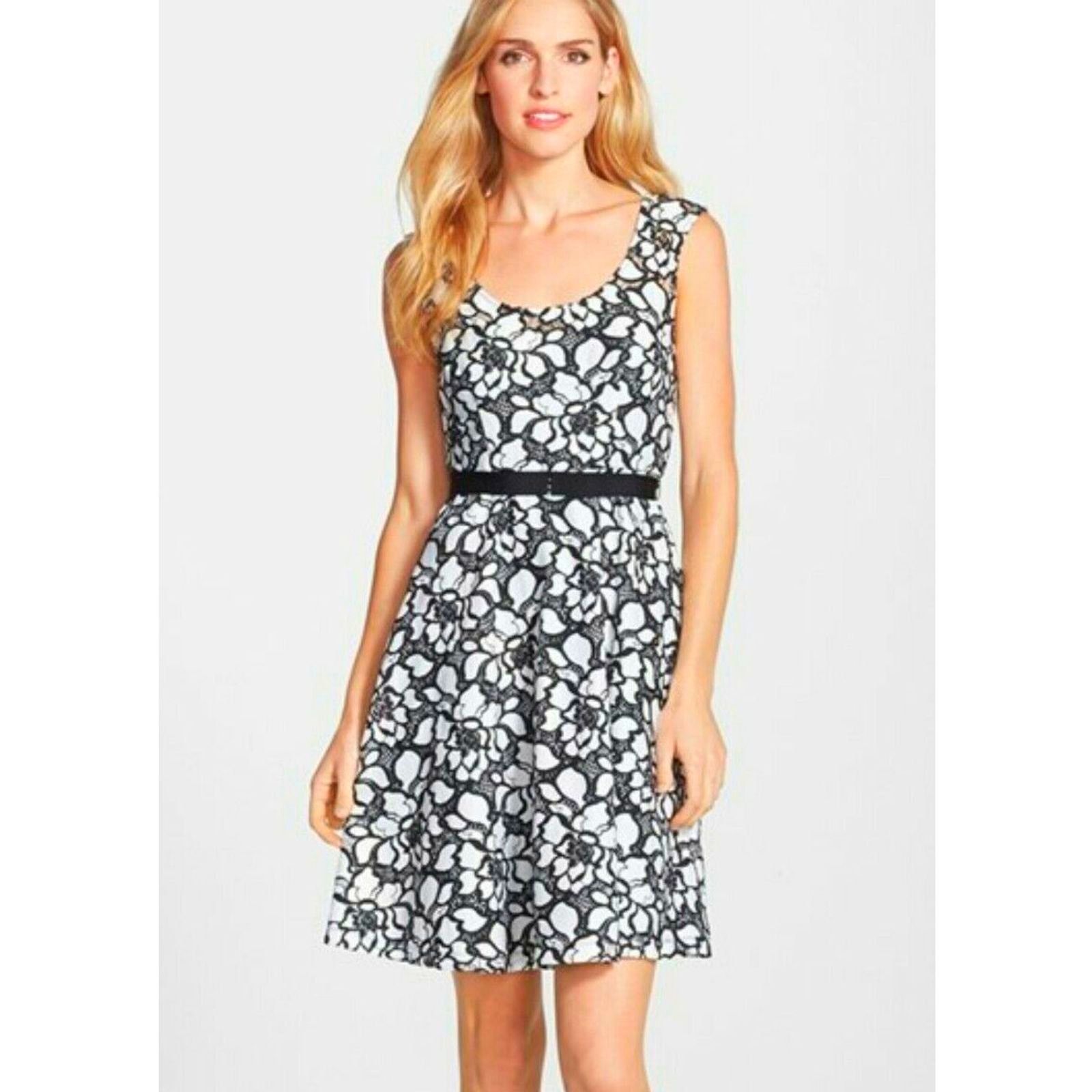Anthropologie New Tracy Reese Audrey Fit & Flare Lace Overlay Mini Dress Size M / US 6-8 / IT 42-44 - 1 Thumbnail