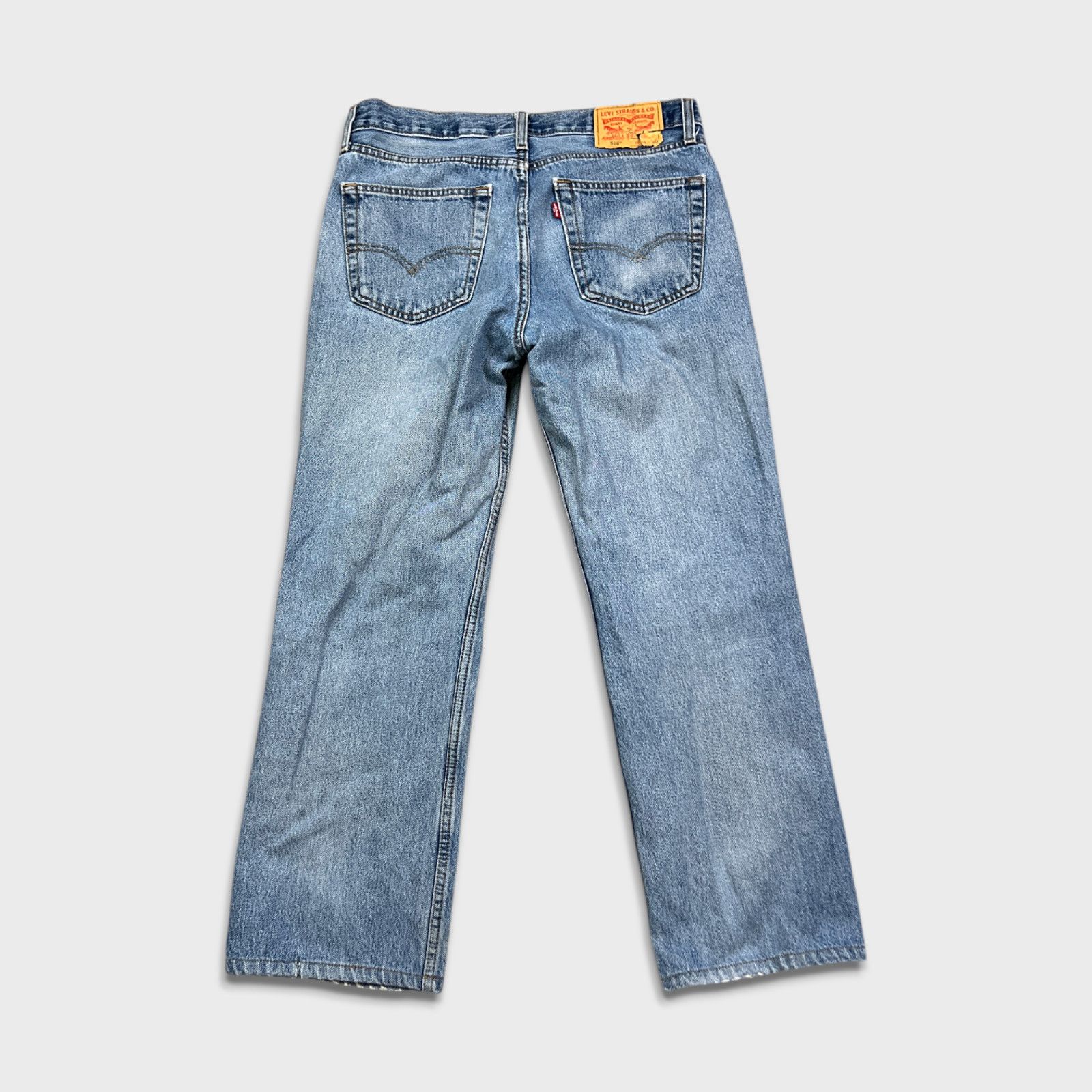 Levi's × Vintage Levi's 516 Jeans 34x28 Straight Leg Distressed Denim Pants Size US 34 / EU 50 - 6 Thumbnail