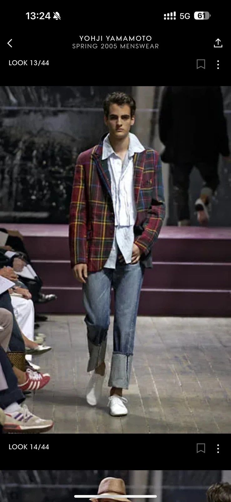 Yohji Yamamoto S/S 05 Yohji Yamamoto checked runway blazer Size 54R - 2 Thumbnail