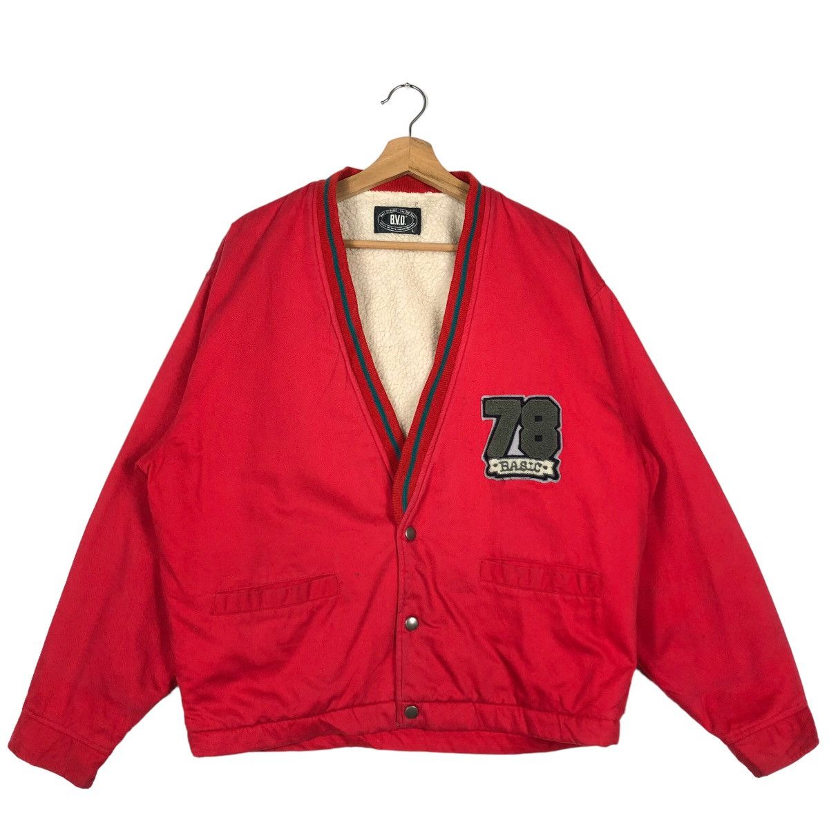 Hysteric Glamour 🔥90s Vintage Bomber Cardigan Jacket BVD Japan Made Big Logo Size US L / EU 52-54 / 3 - 2 Thumbnail