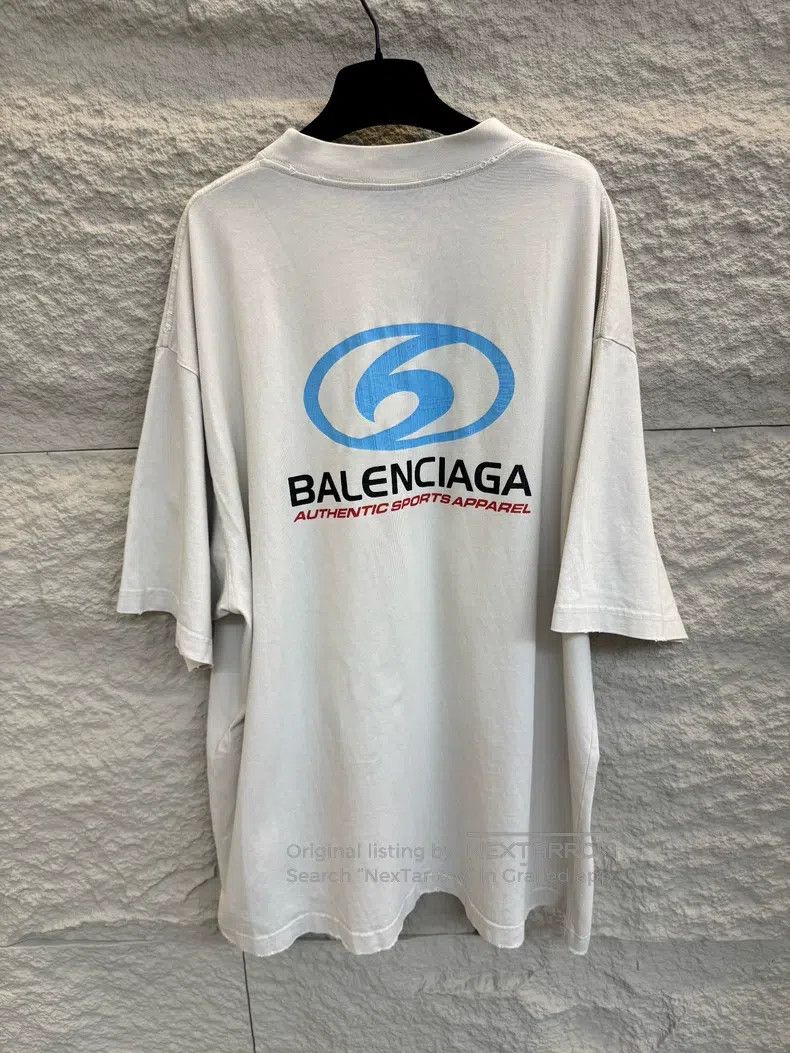 Balenciaga Balenciaga Logo Printed Round Neck Loose Short Sleeve T-Sh Size US L / EU 52-54 / 3 - 5 Thumbnail