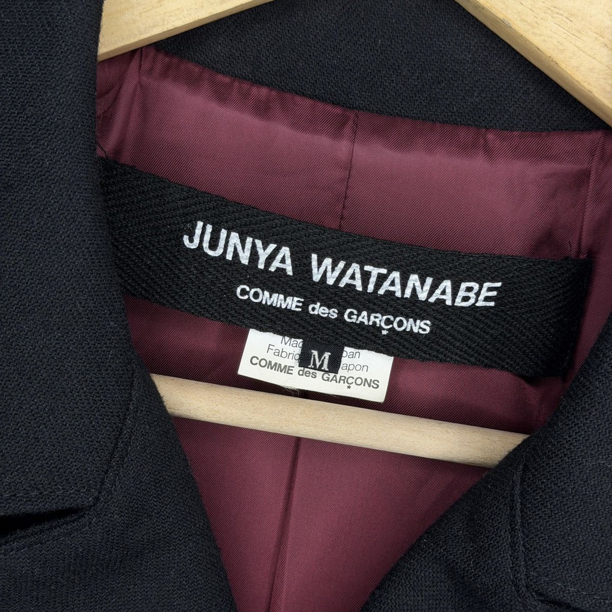 Comme des Garcons JUNYA WATANABE COMME des GARCONS Riders Jacket Black Wool Size M / US 6-8 / IT 42-44 - 5 Thumbnail