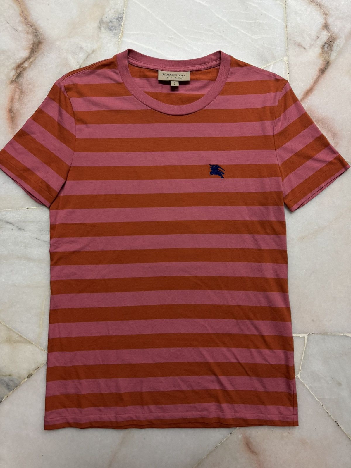 Burberry BURBERRY STRIPE EMBROIDERY LOGO TSHIRT Size US S / EU 44-46 / 1 - 17 Thumbnail