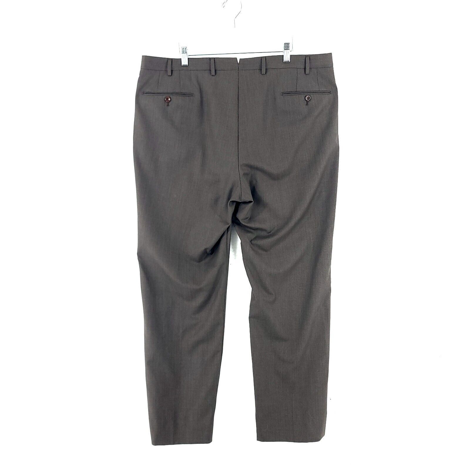 Incotex Incotex Brown Green Flat Front Super 130s Wool Dress Pants 4 Size 40R - 3 Thumbnail