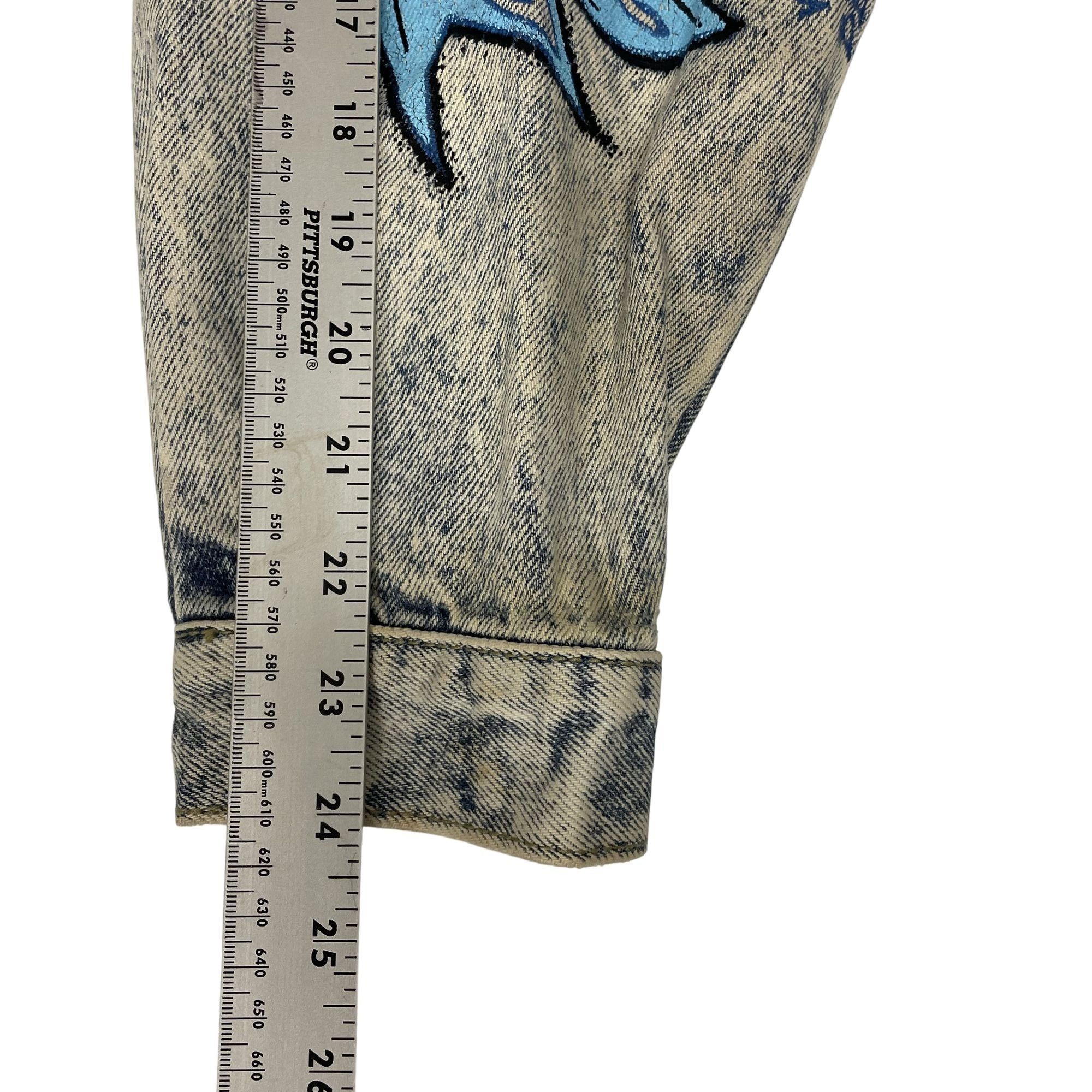 Slick Vtg Slick Bad Boy ACID WASH Blue Jean PUNK ROCKER Jacket Size US XL / EU 56 / 4 - 11 Thumbnail