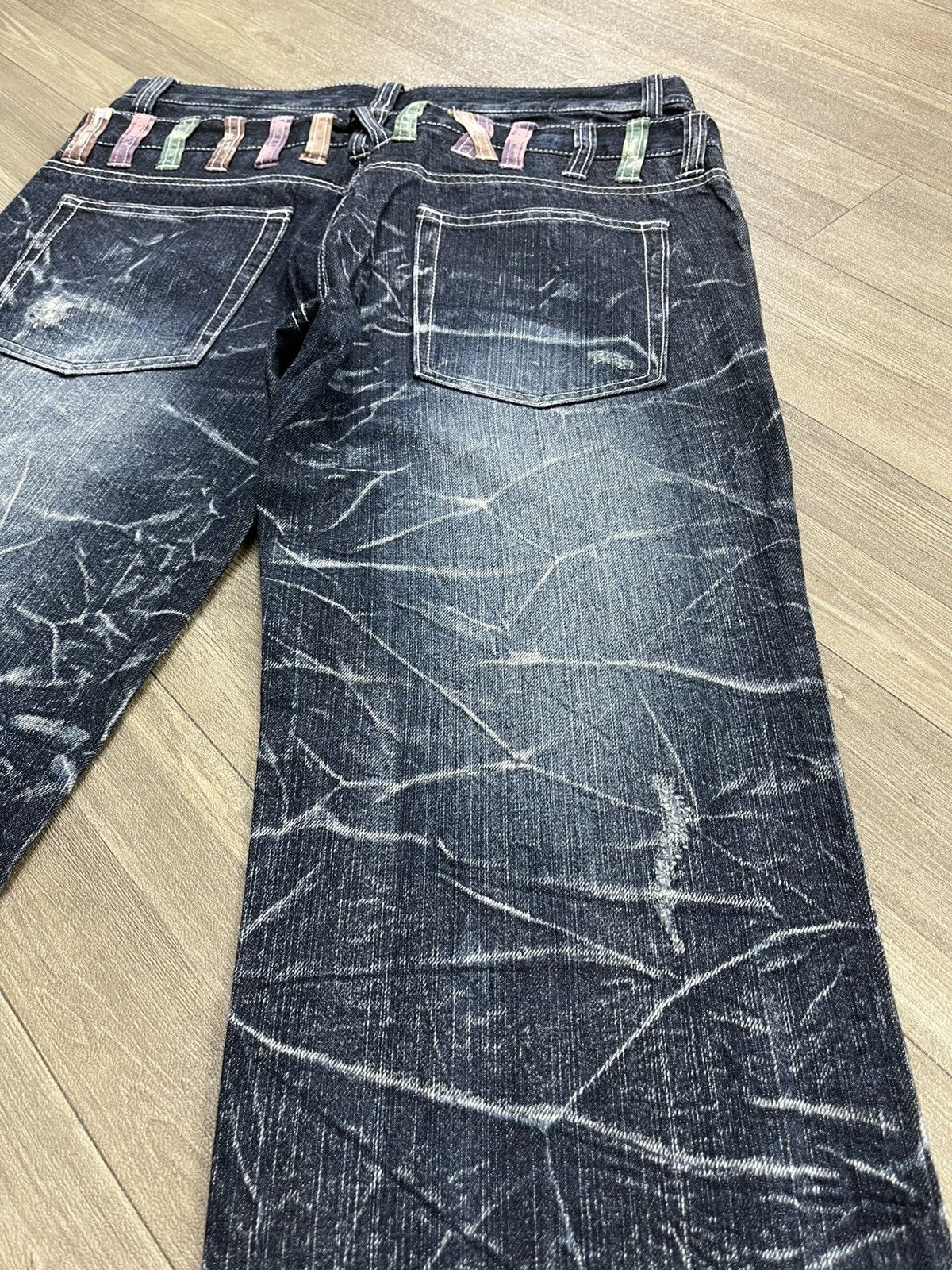 If Six Was Nine 2000s Nylaus Double Waist Distressed Punk Faded Baggy Jeans Size US 31 - 15 Thumbnail