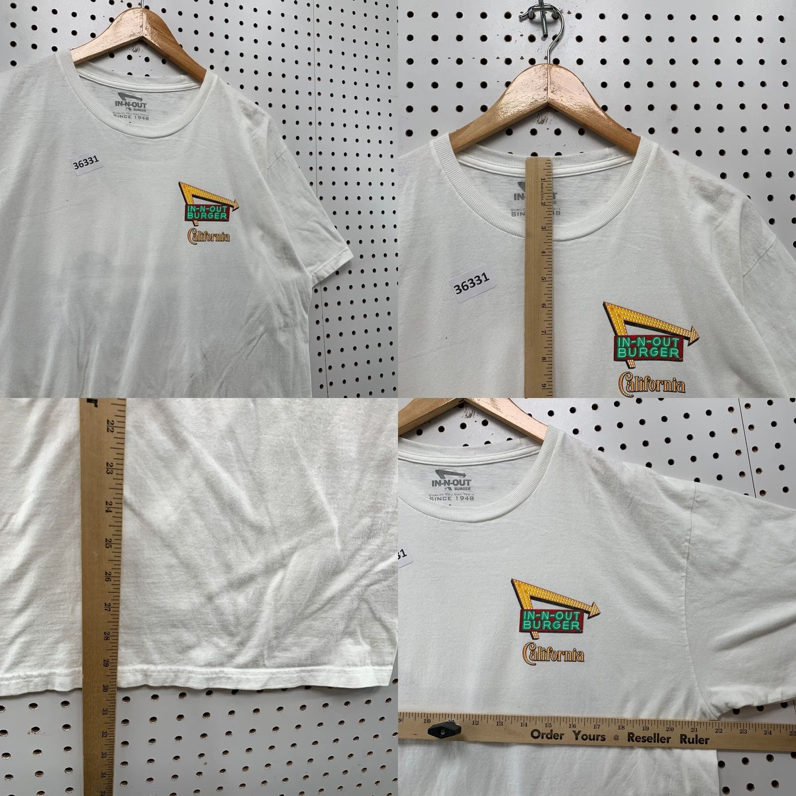 Vintage In N Out Shirt Mens Large White Sunset Car Graphic Short Sleeve California Size US L / EU 52-54 / 3 - 8 Thumbnail