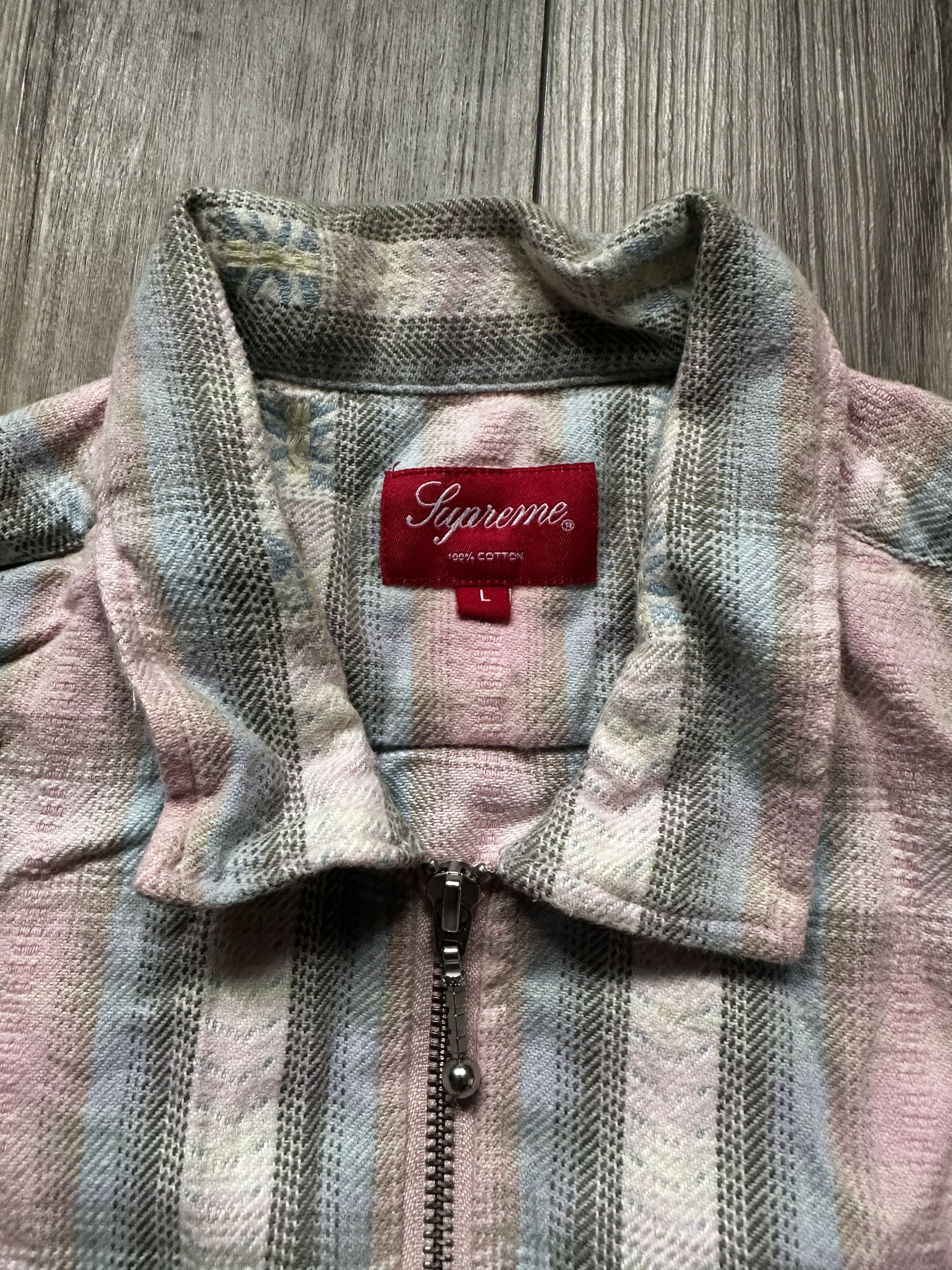 Supreme Supreme FW 2017 Plaid Flannel Zip Up Shirt Size US L / EU 52-54 / 3 - 7 Thumbnail