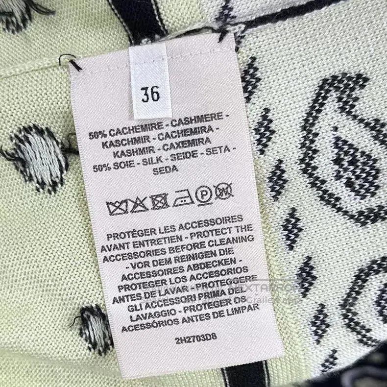 Hermes Hermes Color-block polka dot cashmere cardigan Size XS / US 0-2 / IT 36-38 - 4 Thumbnail