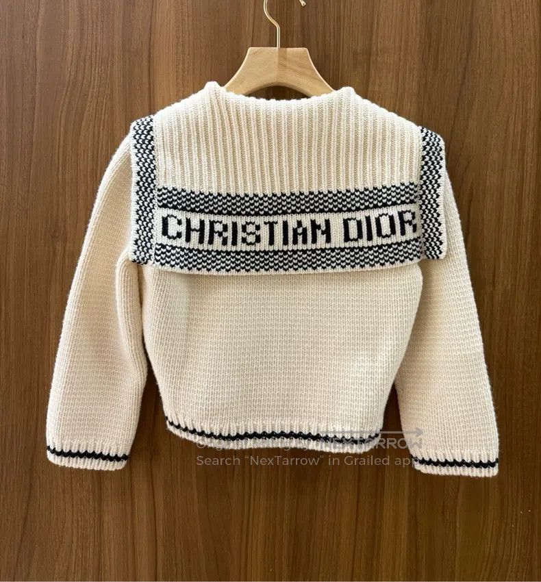 Dior Dior Navy-style knitted cardigan coat Size XS / US 0-2 / IT 36-38 - 1 Thumbnail