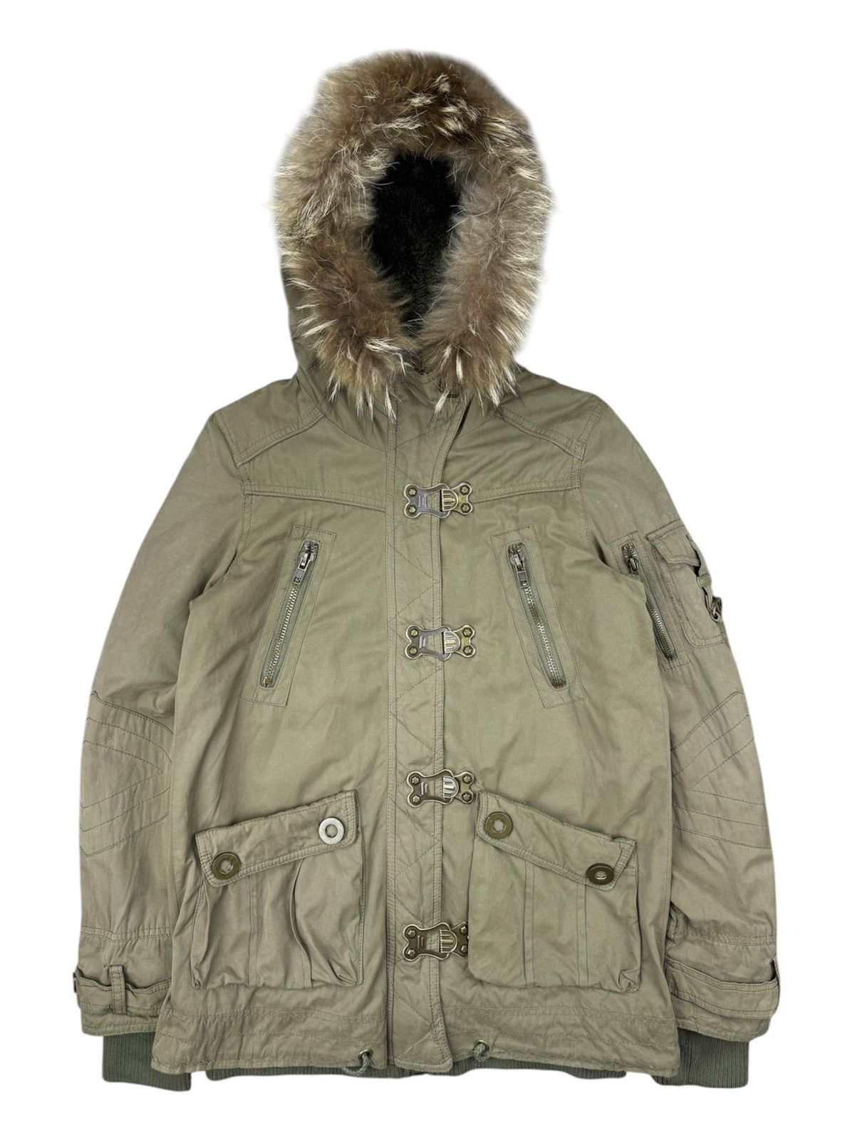 If Six Was Nine Japanese Designer like L.G.B. Fur Raccoon Jacket Size US S / EU 44-46 / 1 - 1 Thumbnail