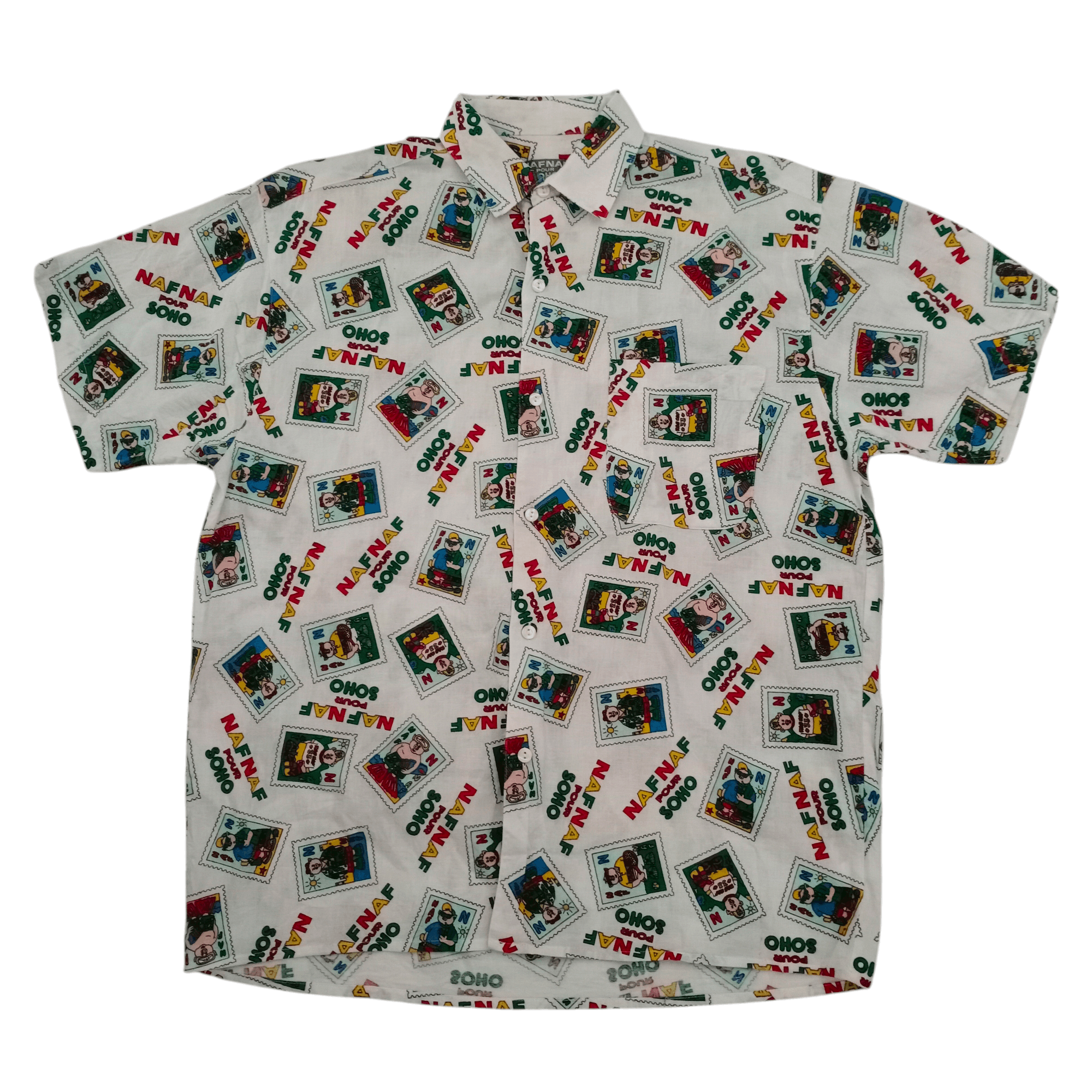 Issey Miyake × Japanese Brand NAF NAF POUR SOHO RARE FULL PRINT PIG HAWAII VINTAGE 90S Size US XL / EU 56 / 4 - 1 Thumbnail