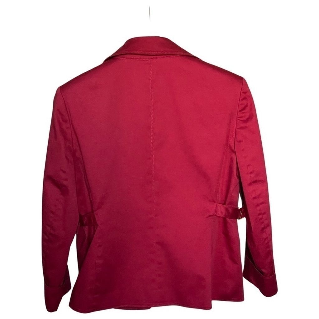 Anne Klein Anne KLEIN Red Jacket w/ Gold Ring Belt Accent. Size M / US 6-8 / IT 42-44 - 2 Thumbnail