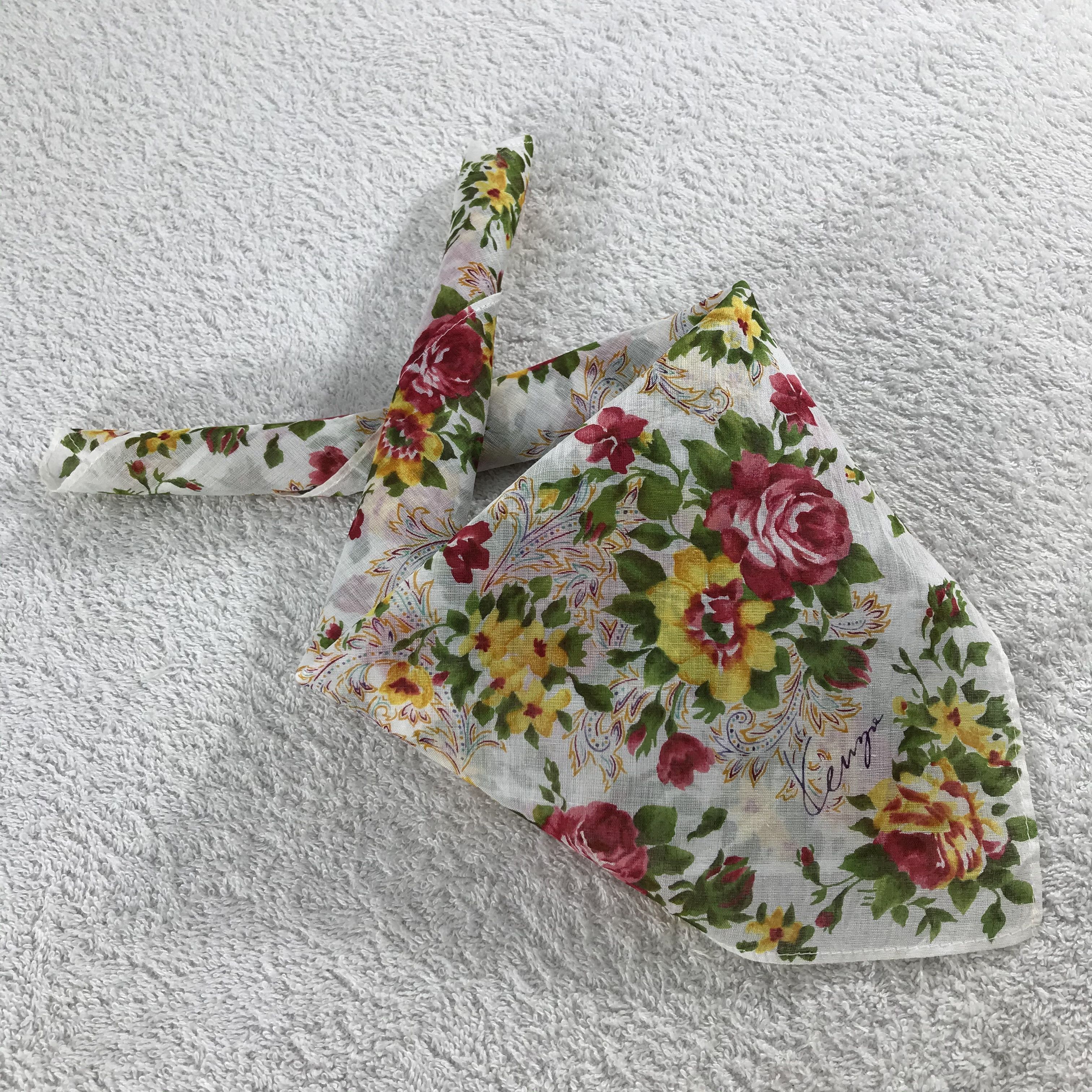 Kenzo × Vintage Kenzo Bandana / Handkerchief / Neckerchief - S198 Size ONE SIZE - 4 Thumbnail