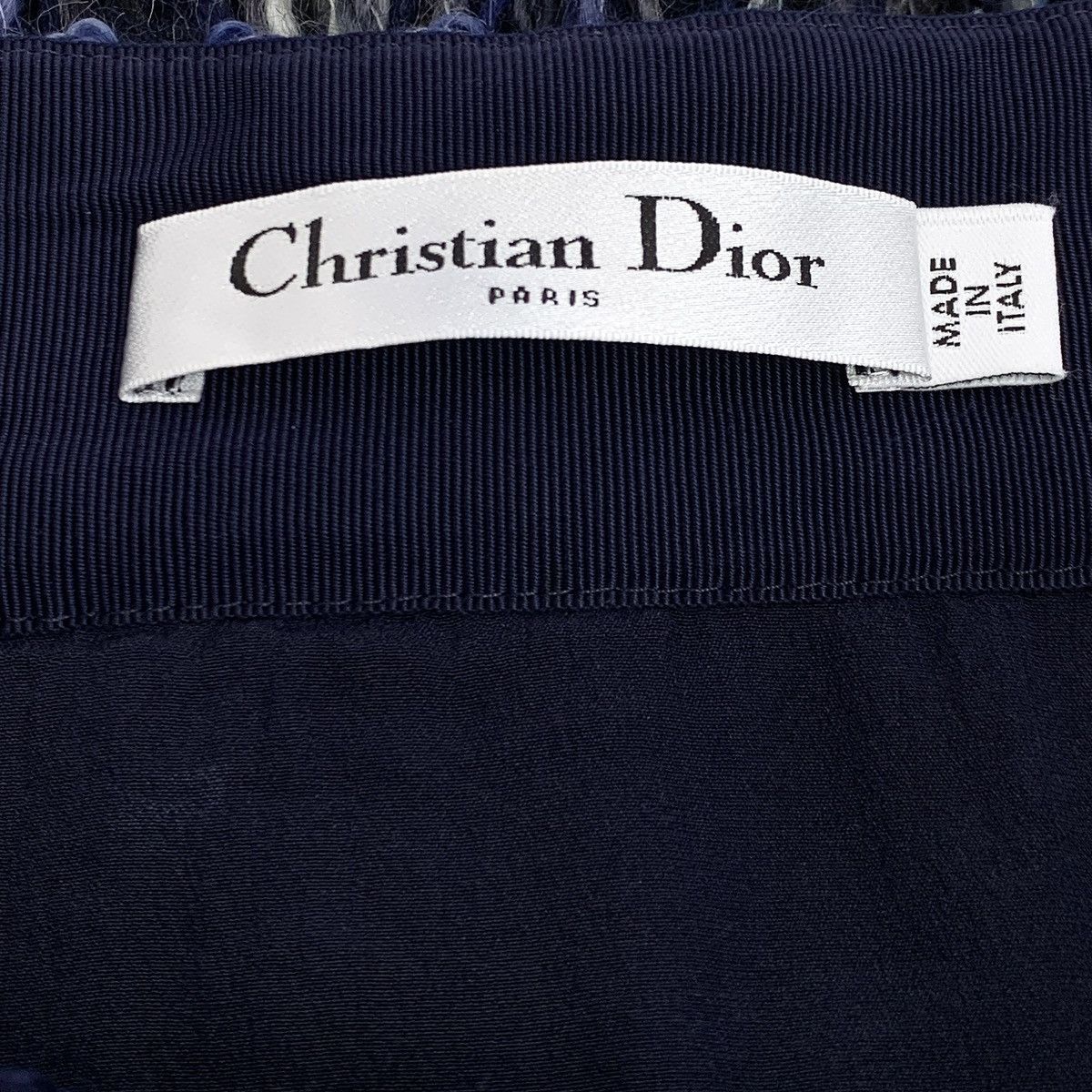 Dior Dior Blue Wool Knit Fringe Halter Skirt Size 26" / US 2 / IT 38 - 5 Thumbnail