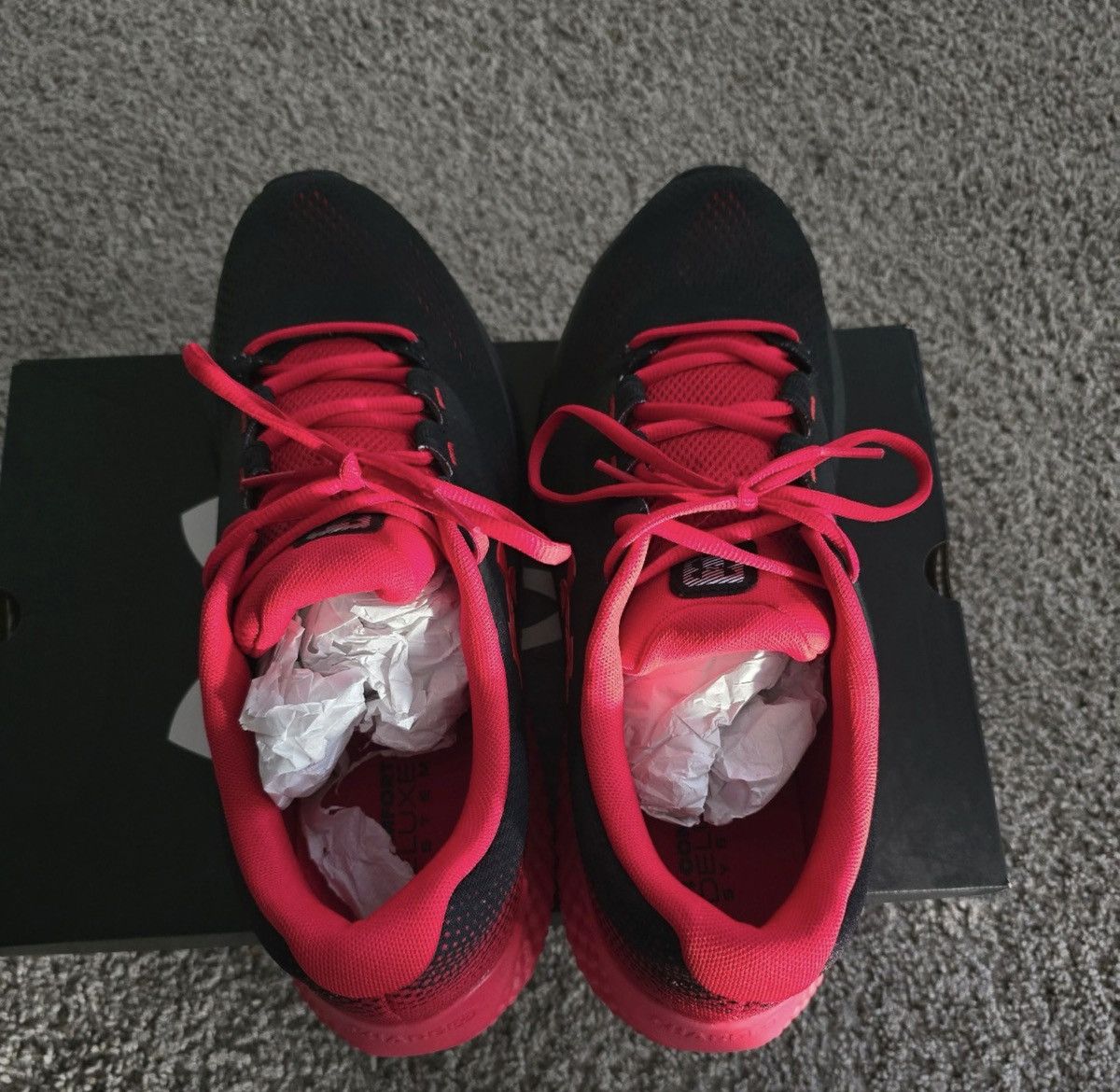 Under Armour Under Armour Charged Rouge 4 Athlete Shoes Black/Red Size 13 Size US 13 / EU 46 - 3 Thumbnail