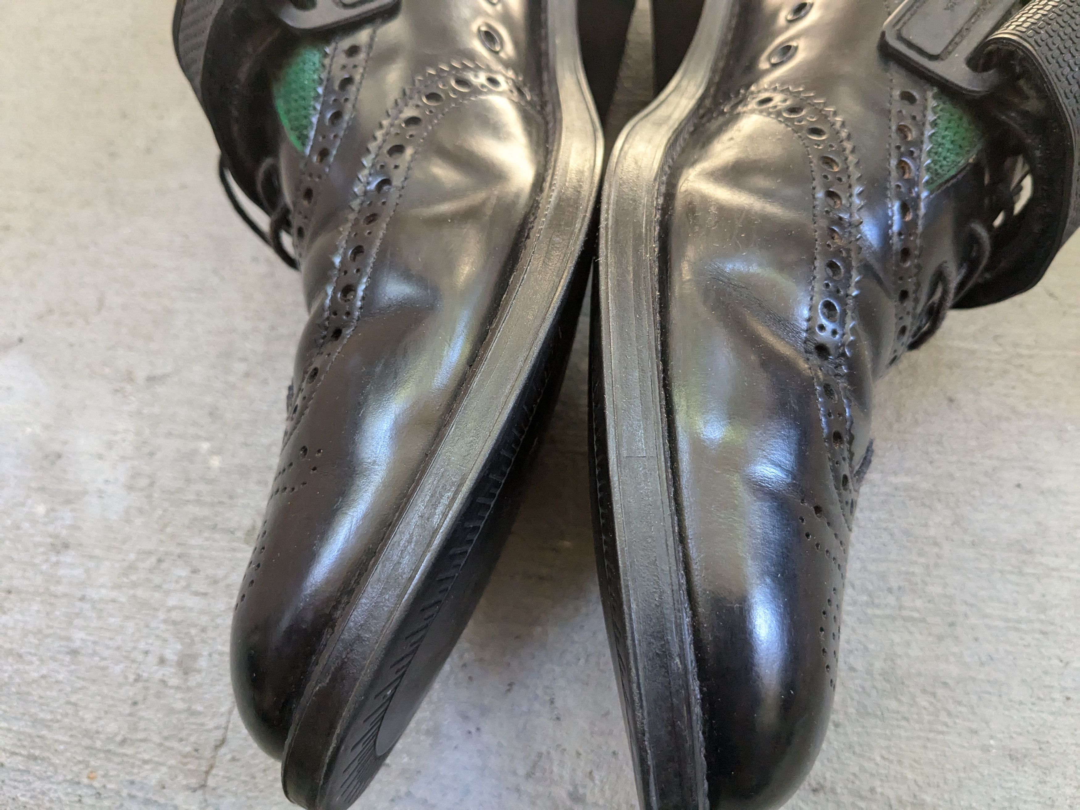 Prada Prada Brogues Wingtips Black Green 10.5 Strap Leather Size US 10.5 / EU 43-44 - 9 Thumbnail