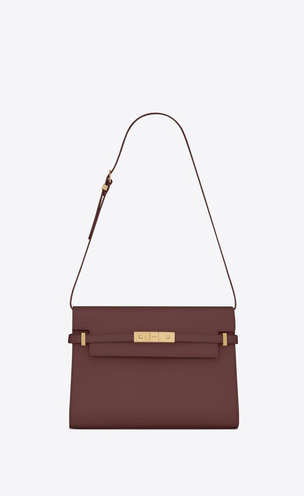 Saint Laurent Paris o1s1wg111024 Size : OS / Manhattan Small Bag in Burgundy Size ONE SIZE - 1 Thumbnail