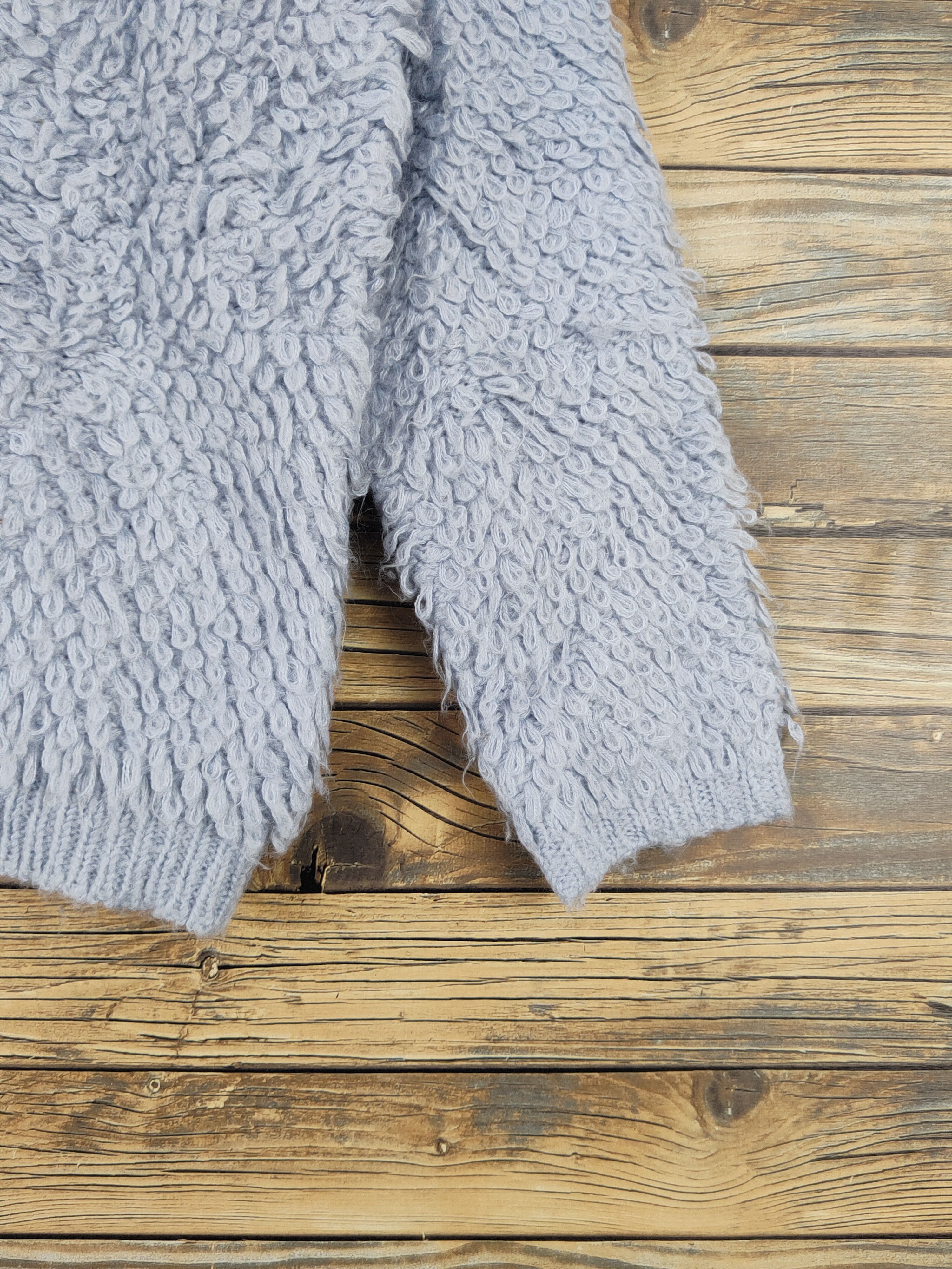 Japanese Brand Vis Blue Shag Shaggy Fur Mohair Knitwear Cardigan #W2034 Size US L / EU 52-54 / 3 - 6 Thumbnail