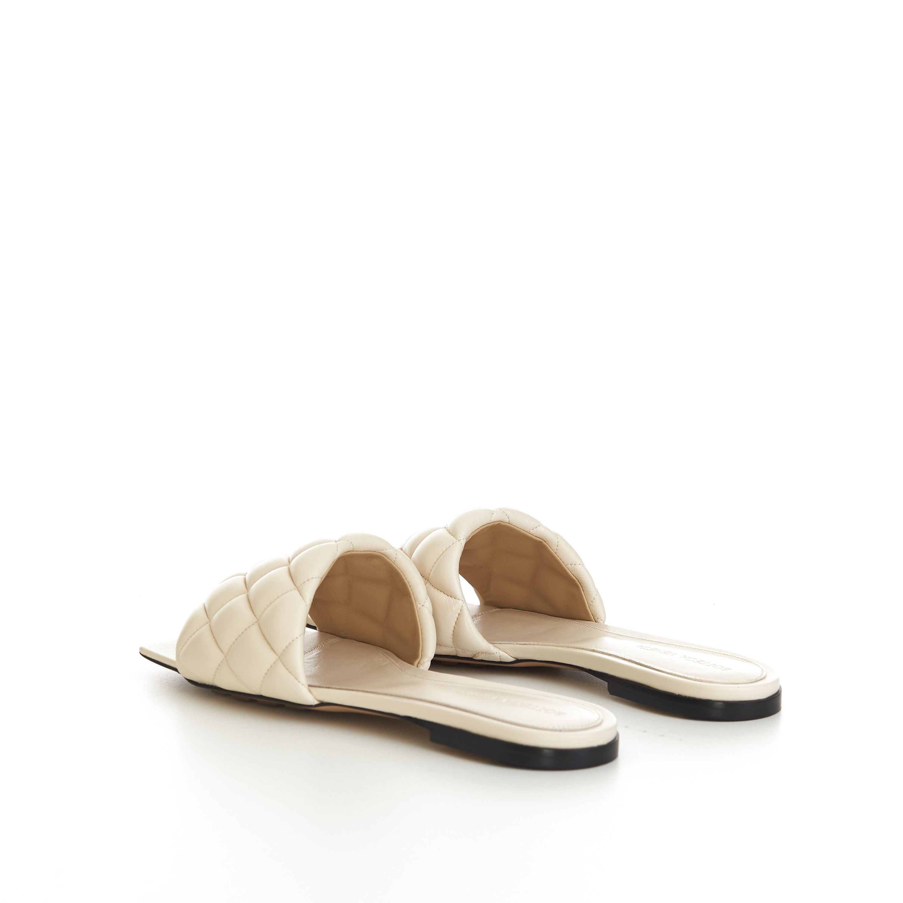 Bottega Veneta Quilted Padded Flat Sandals In Sea Salt Leather Size US 11 / IT 41 - 6 Thumbnail