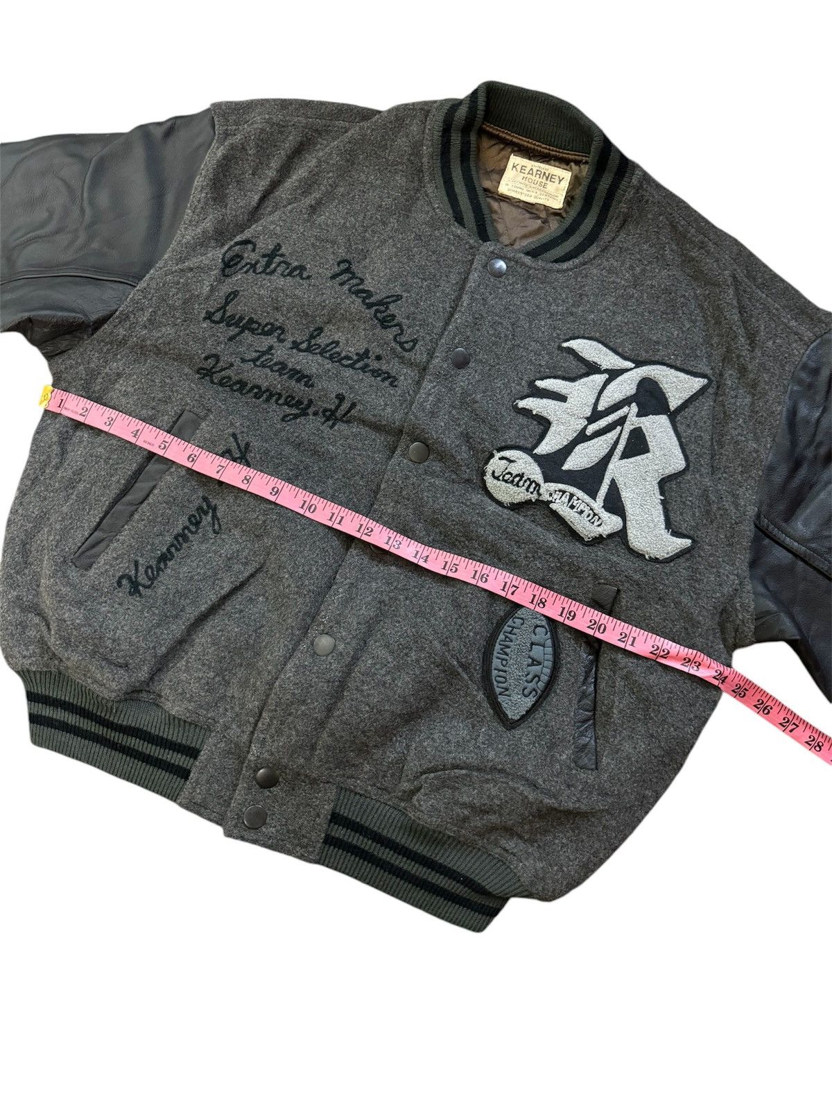 Vintage VINTAGE KEARNEY HOUSE LEATHER LETTERMAN VARSITY JACKET Size US L / EU 52-54 / 3 - 16 Thumbnail