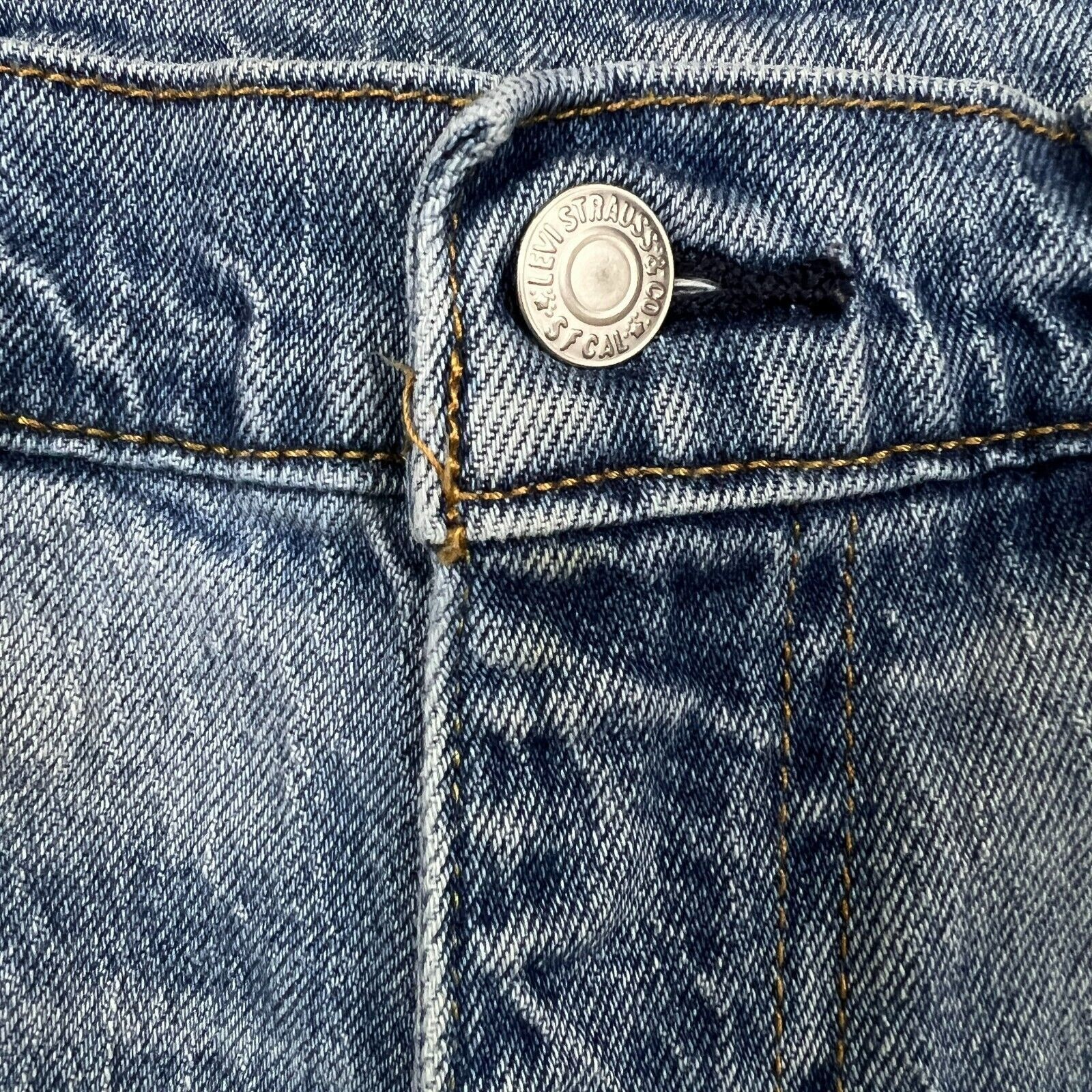 Levi's × Vintage Levi's 511 Jeans Mens 34x32 Slim Fit Distressed Denim Pants Size US 34 / EU 50 - 3 Thumbnail