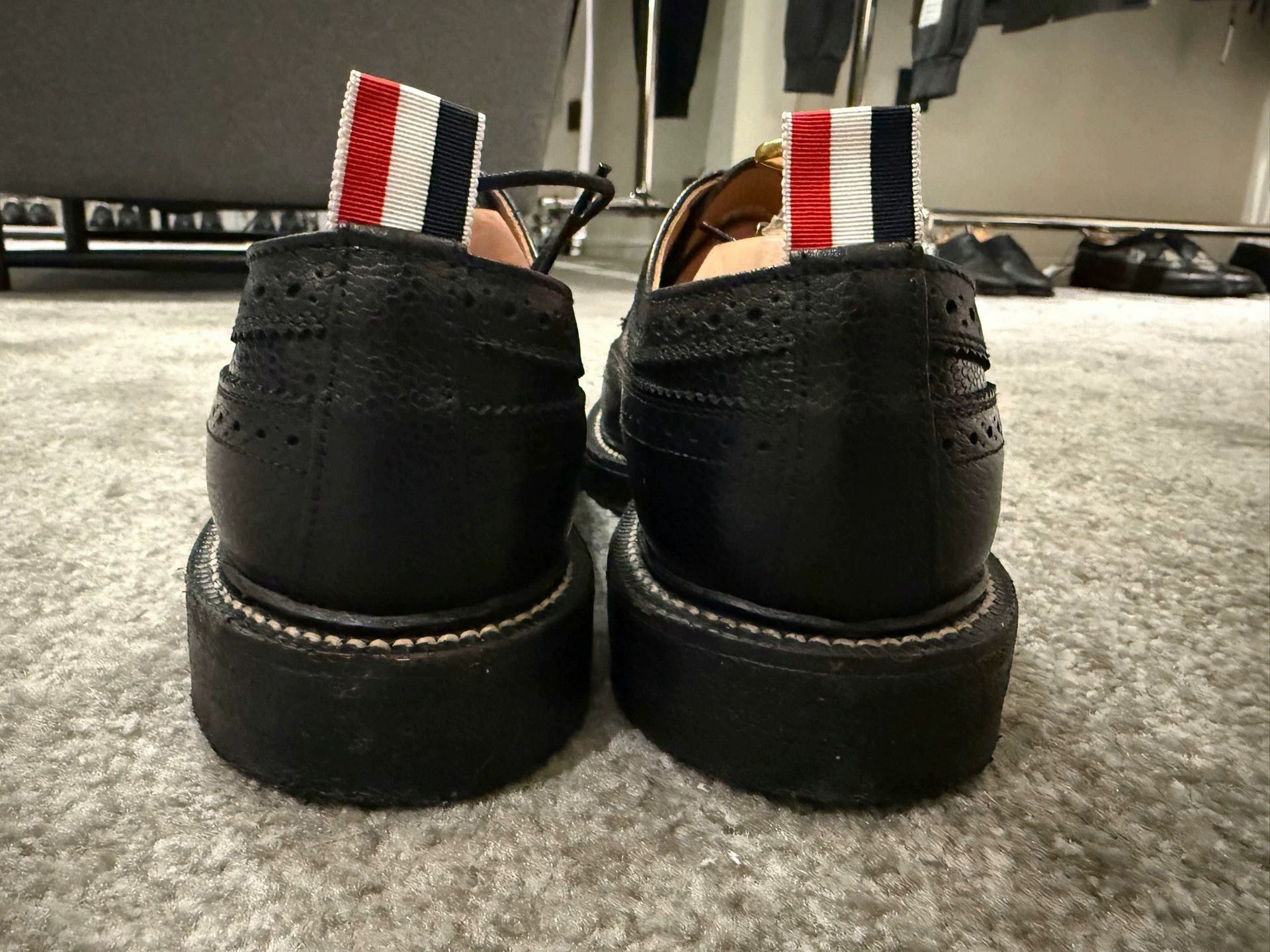 Thom Browne Thom Browne Black Classic Engraved Oxford Rubber Sole 9.5 Size US 9.5 / EU 42-43 - 3 Thumbnail